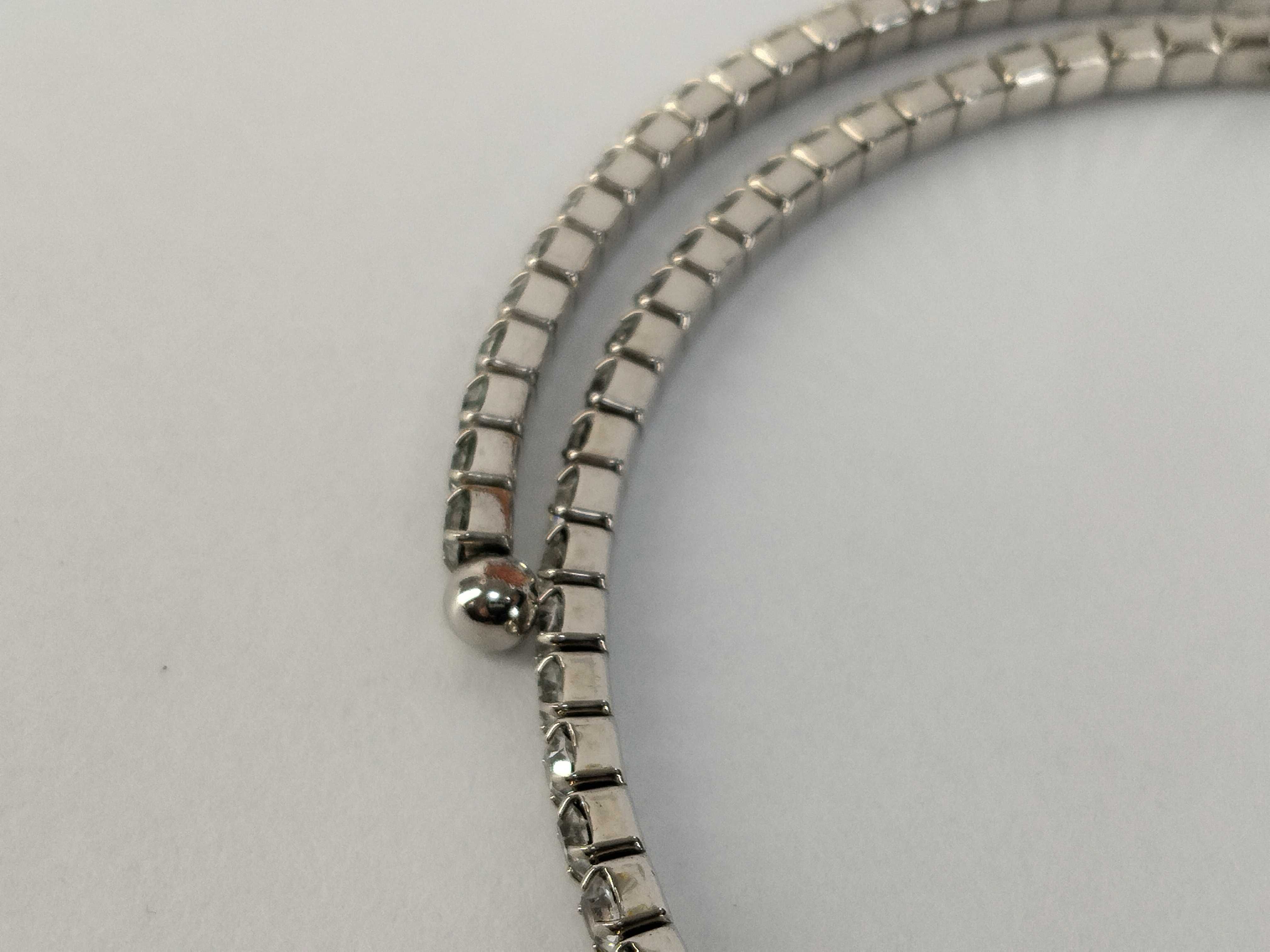 Logo Beaded Choker Silver Necklace — view 7