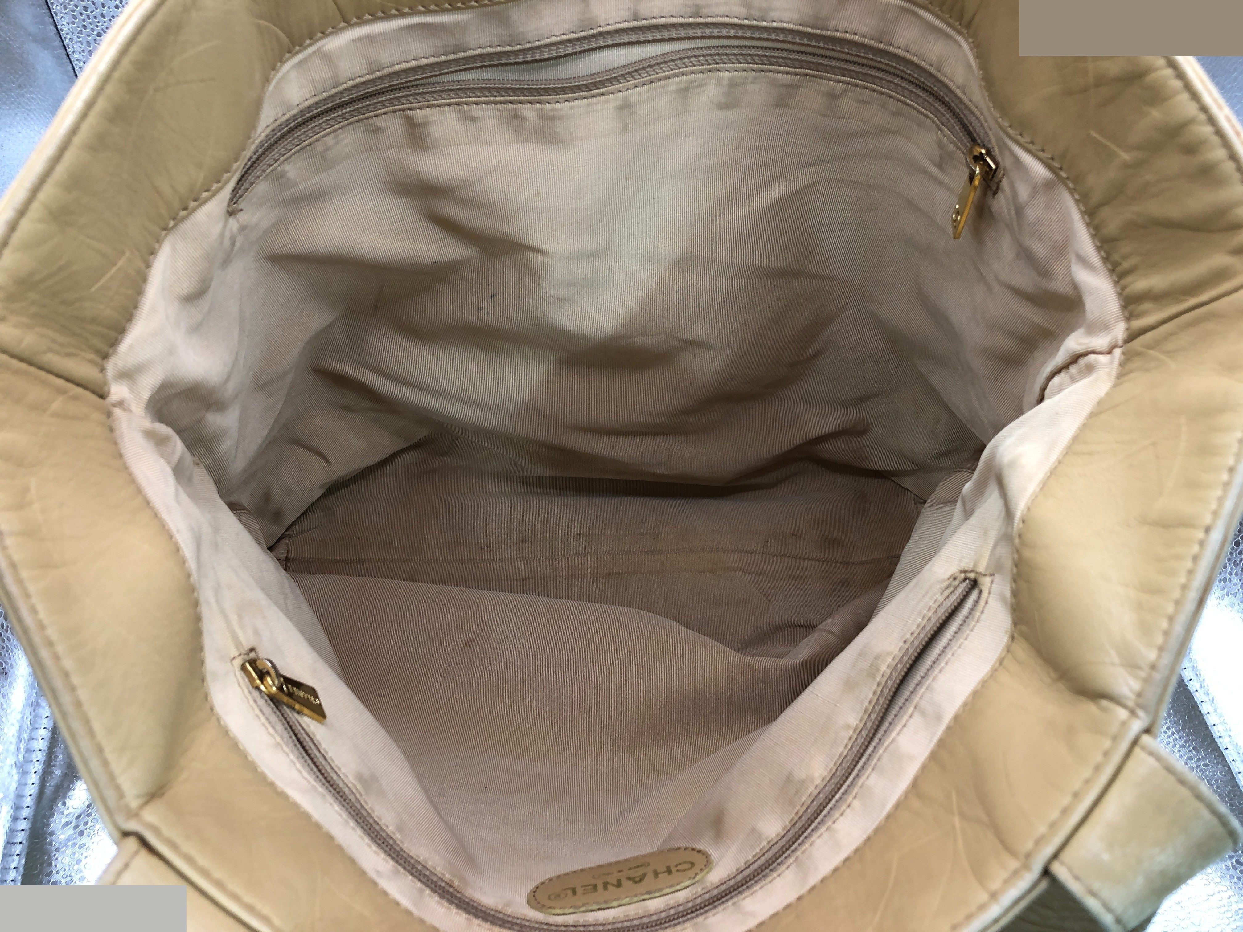 Cocomark tote bag with sticker 5971407 lambskin beige — view 5