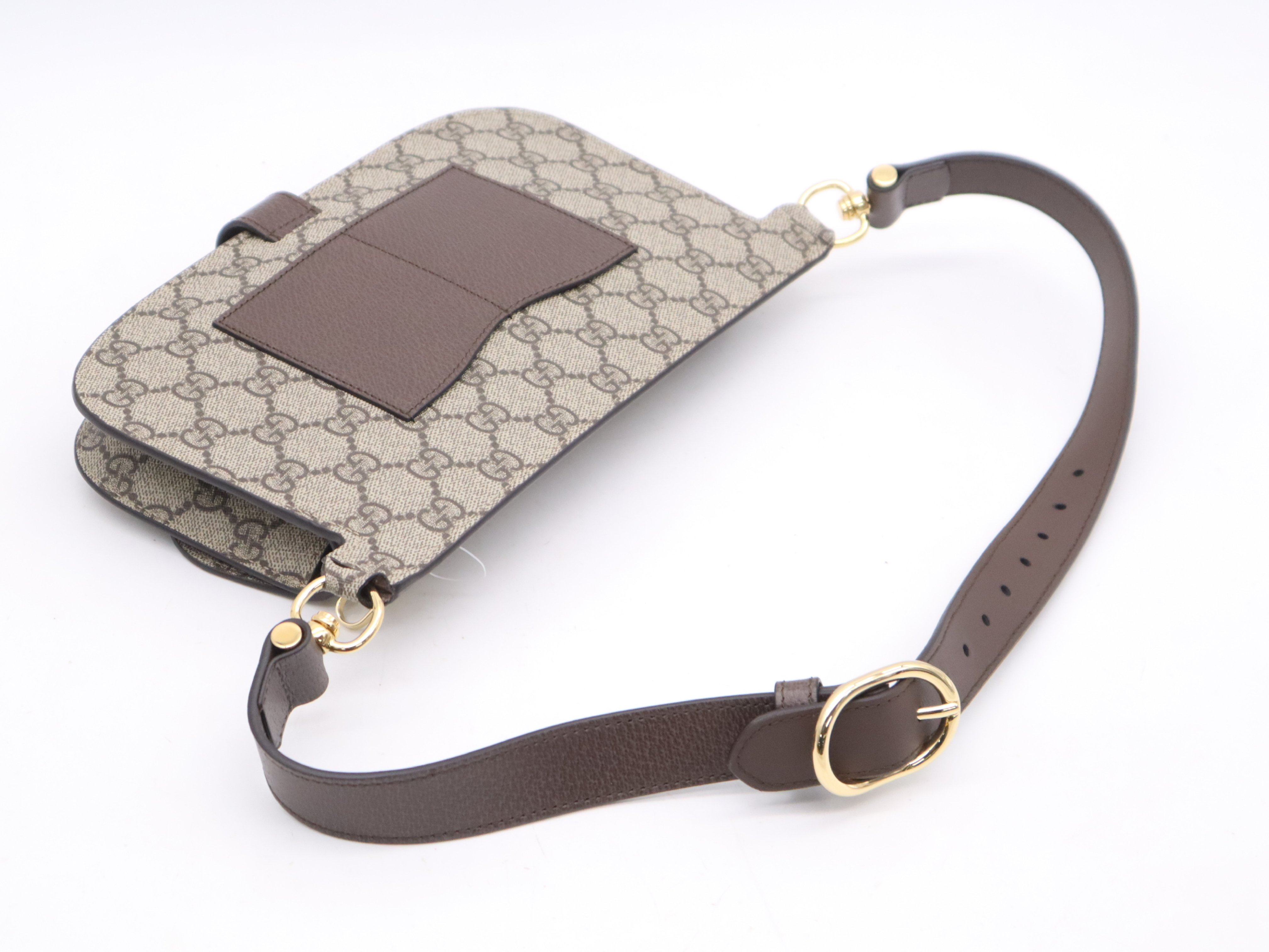 718154 Canvas x Leather GG Supreme Blondie Belt Brown GD Hardware Shoulder Bag — view 6