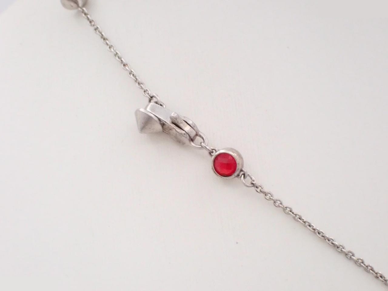 necklace, heart design, silver, chain approximately 40cm, 925 sterling silver, 6.2g — view 2