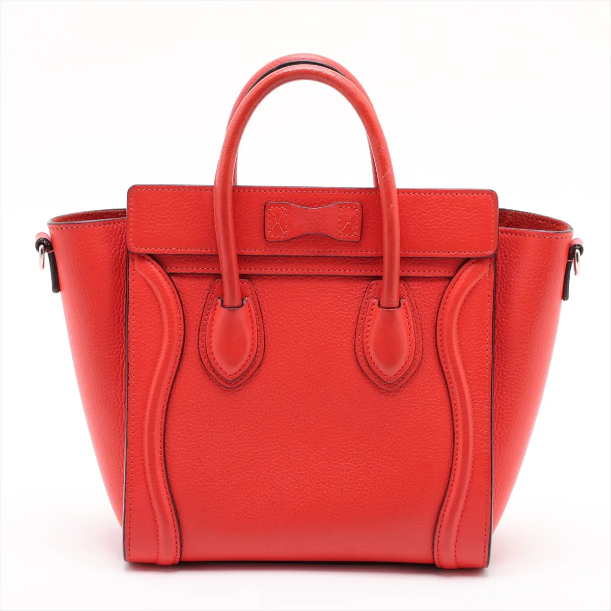Luggage Nano Shopper Leather 2-Way Handbag, Red — view 2