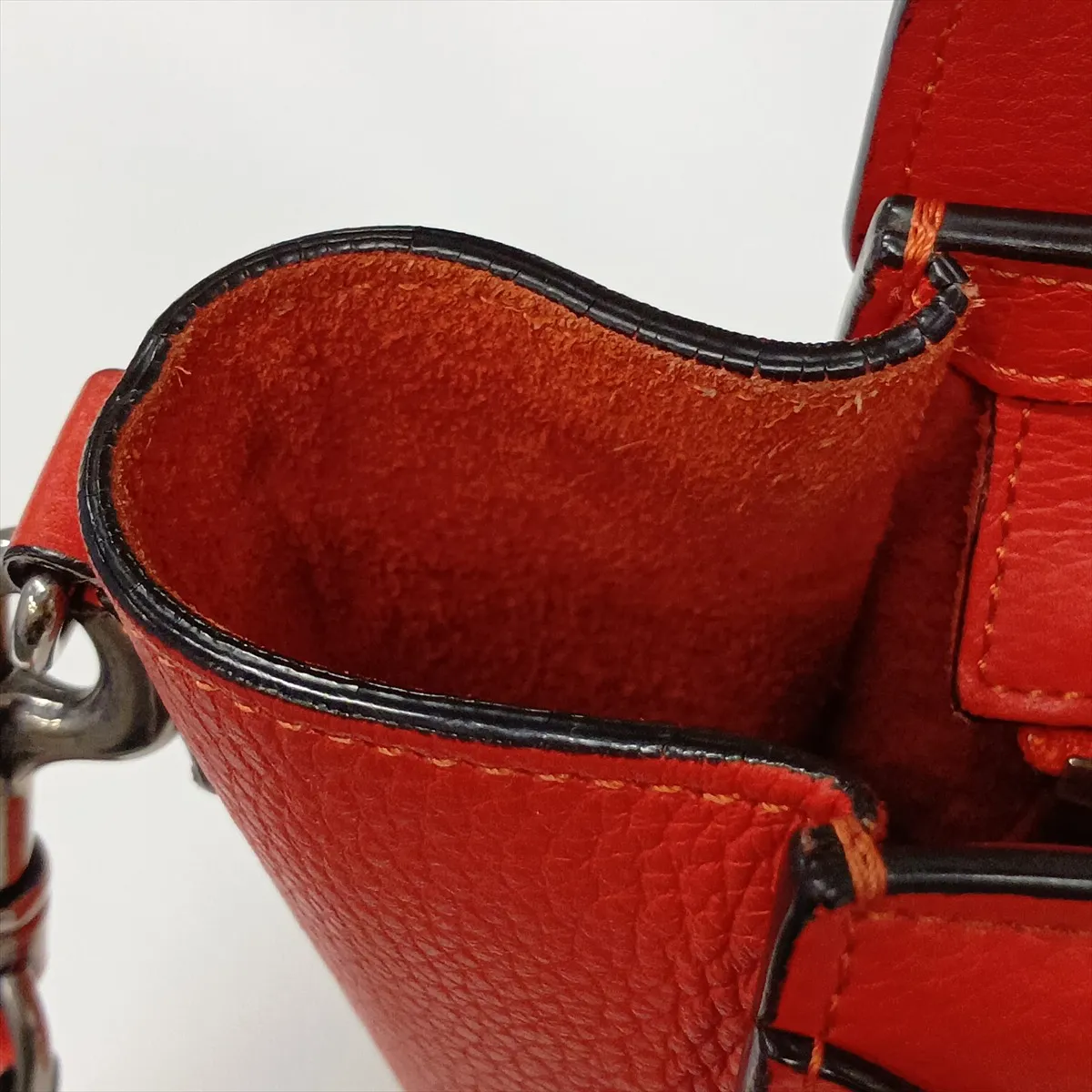 Luggage Nano Shopper Leather 2-Way Handbag, Red — view 14