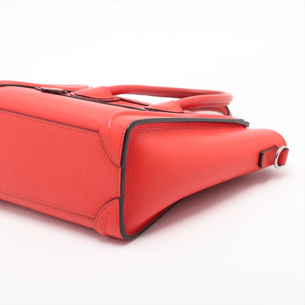 Luggage Nano Shopper Leather 2-Way Handbag, Red — view 3