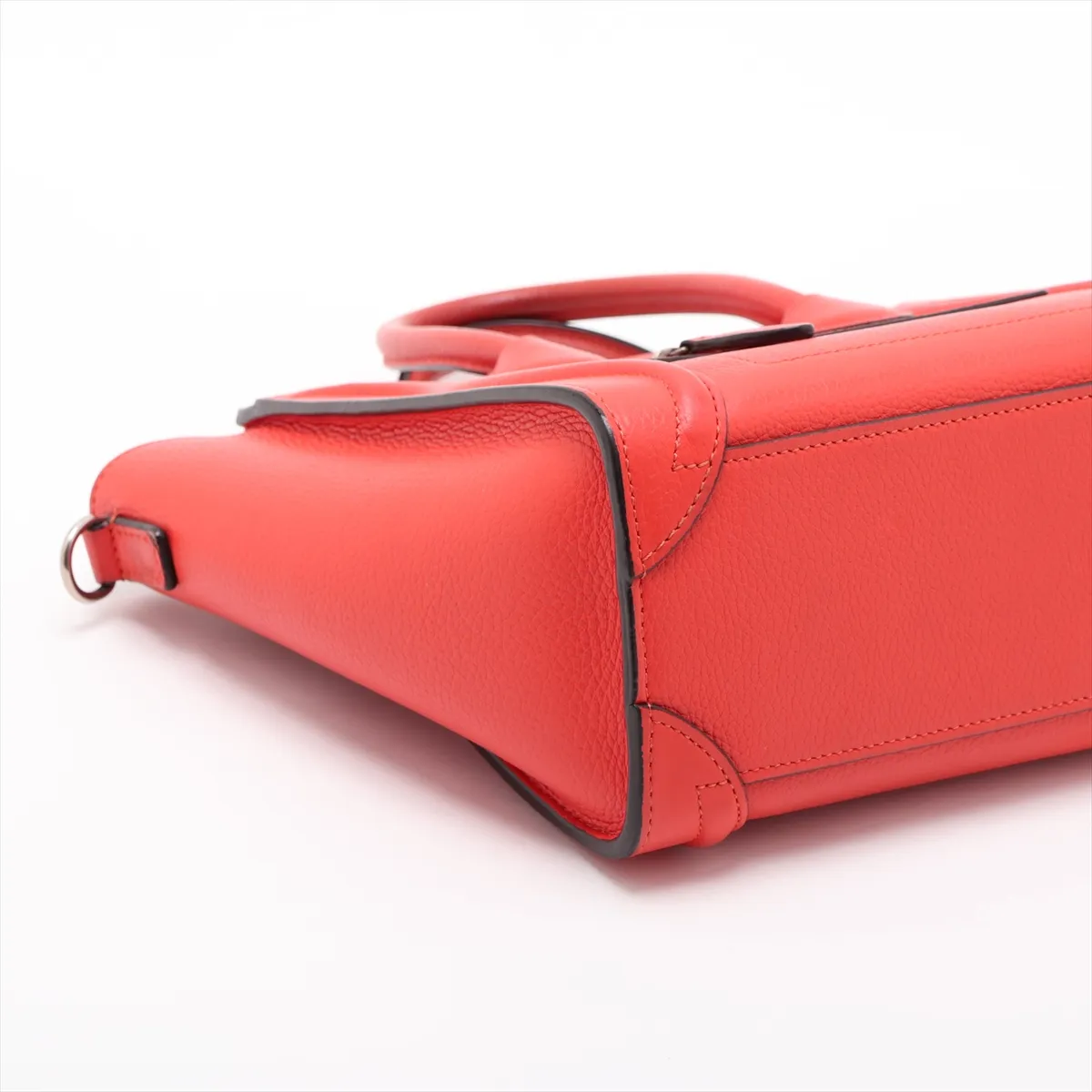 Luggage Nano Shopper Leather 2-Way Handbag, Red — view 4