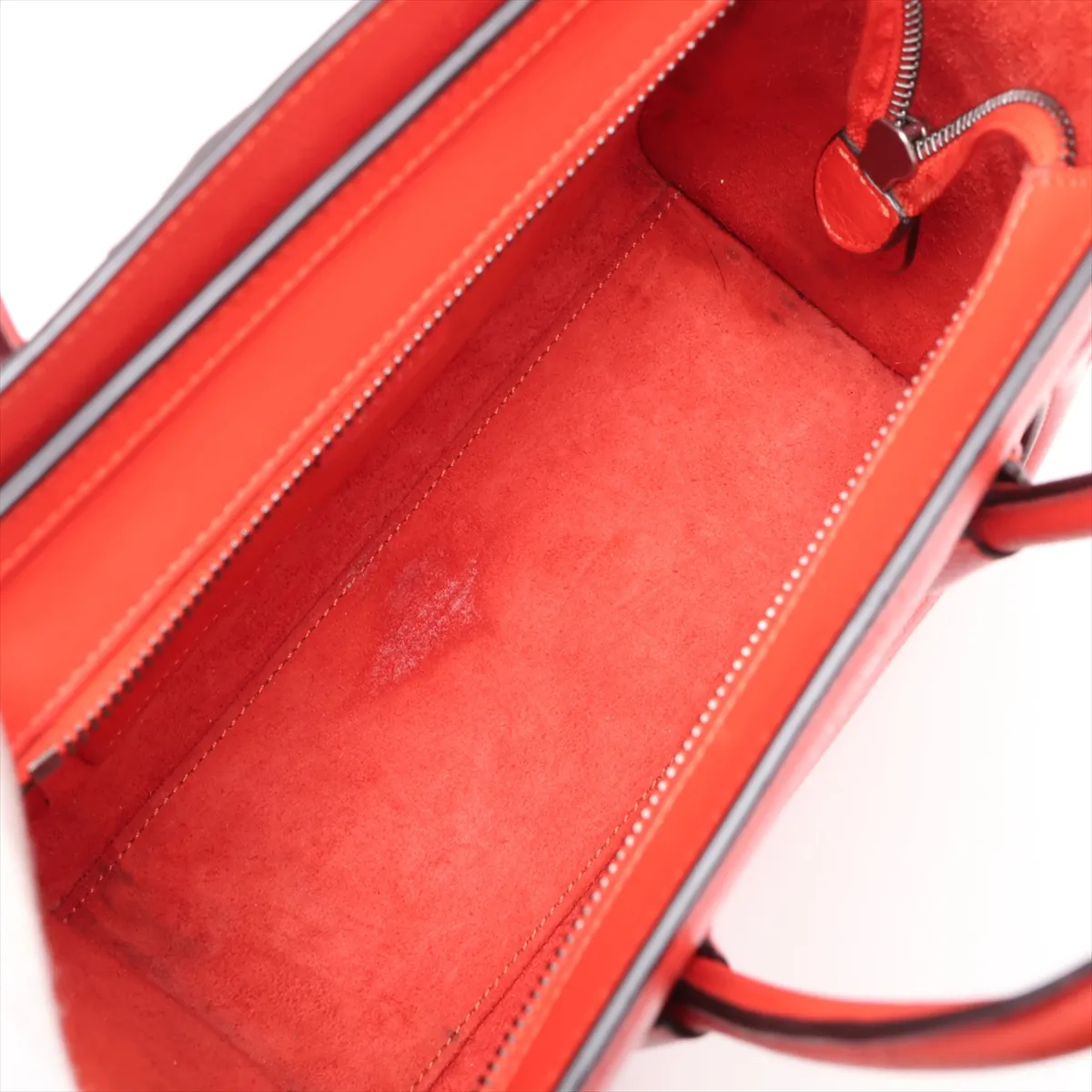 Luggage Nano Shopper Leather 2-Way Handbag, Red — view 8