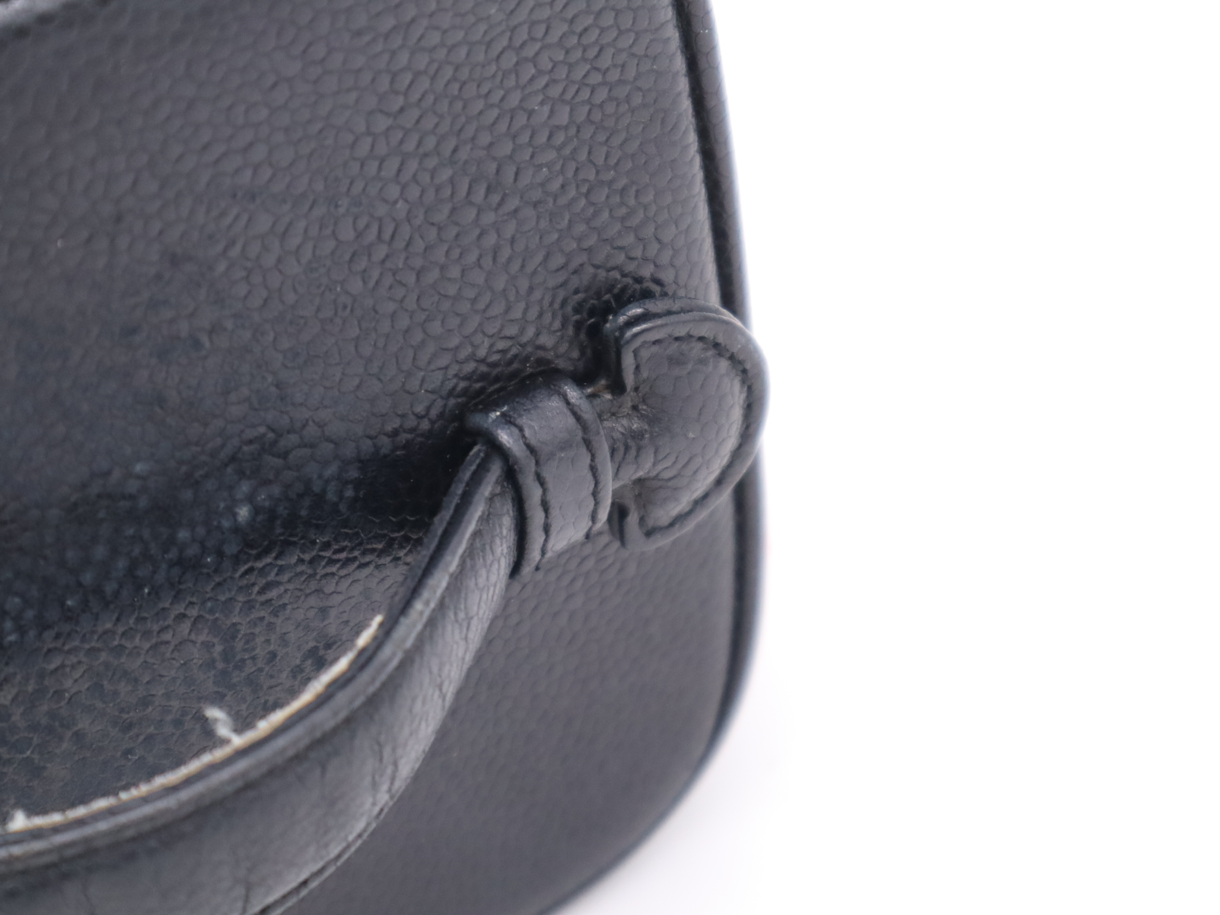 A01998 Caviar Skin Vertical Vanity Bag with Guarantee Card and Pouch — view 8