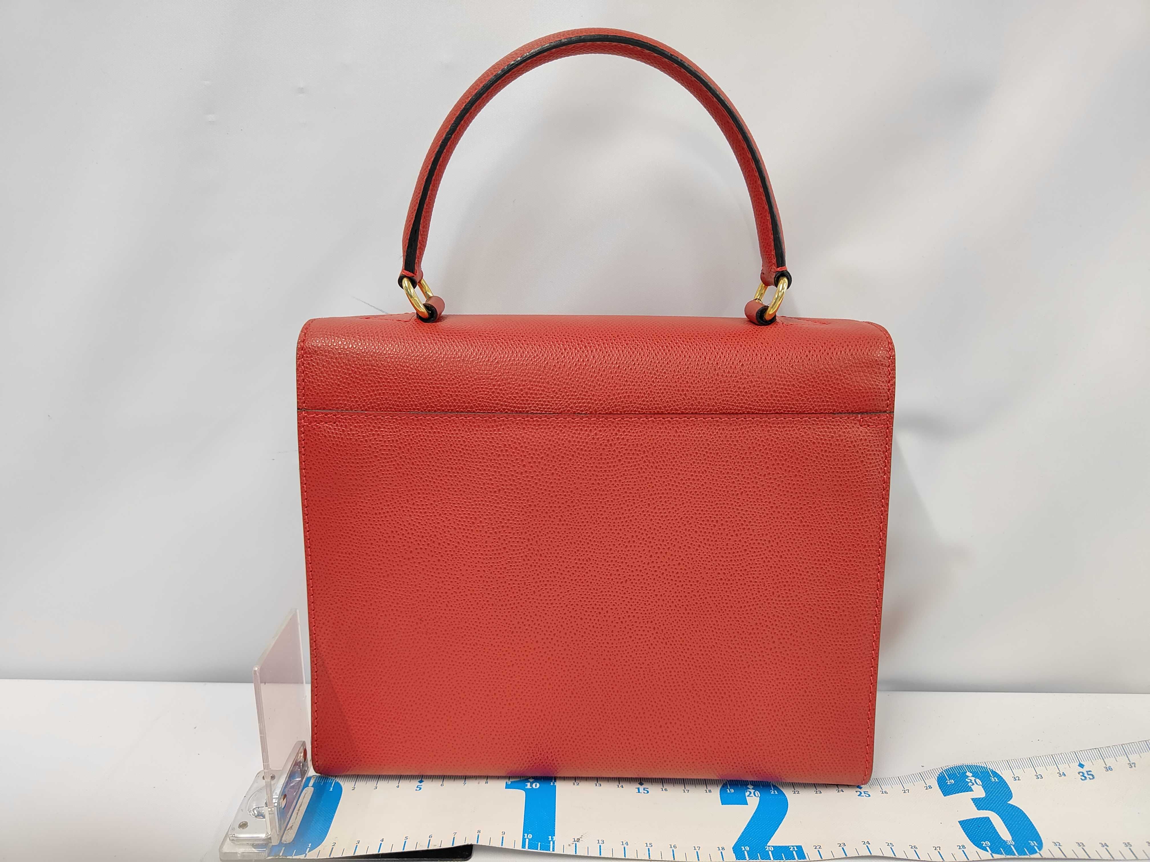 Grain Calf Full Leather Logo Turnlock Handbag 2-Way - Handbag — view 2
