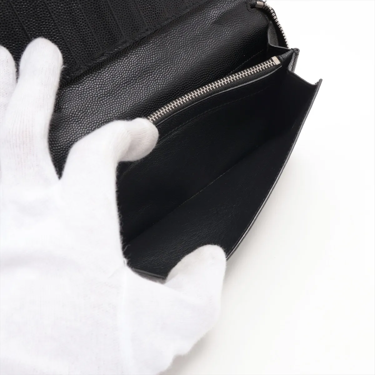 INN328558 Leather Round Zip Wallet Black — view 4