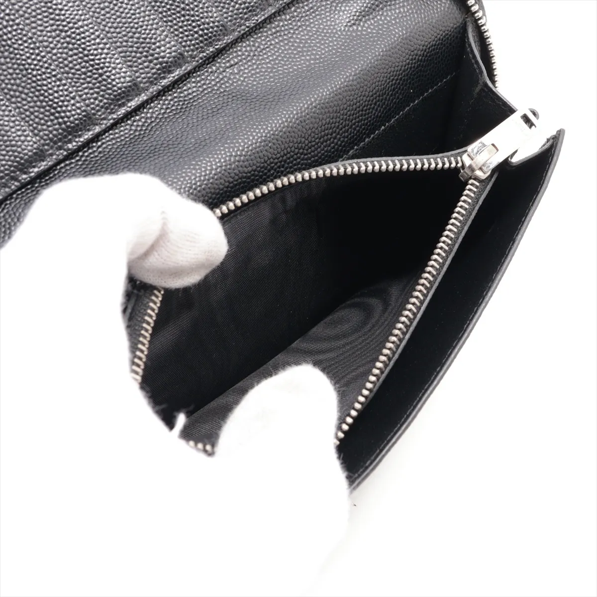 INN328558 Leather Round Zip Wallet Black — view 7