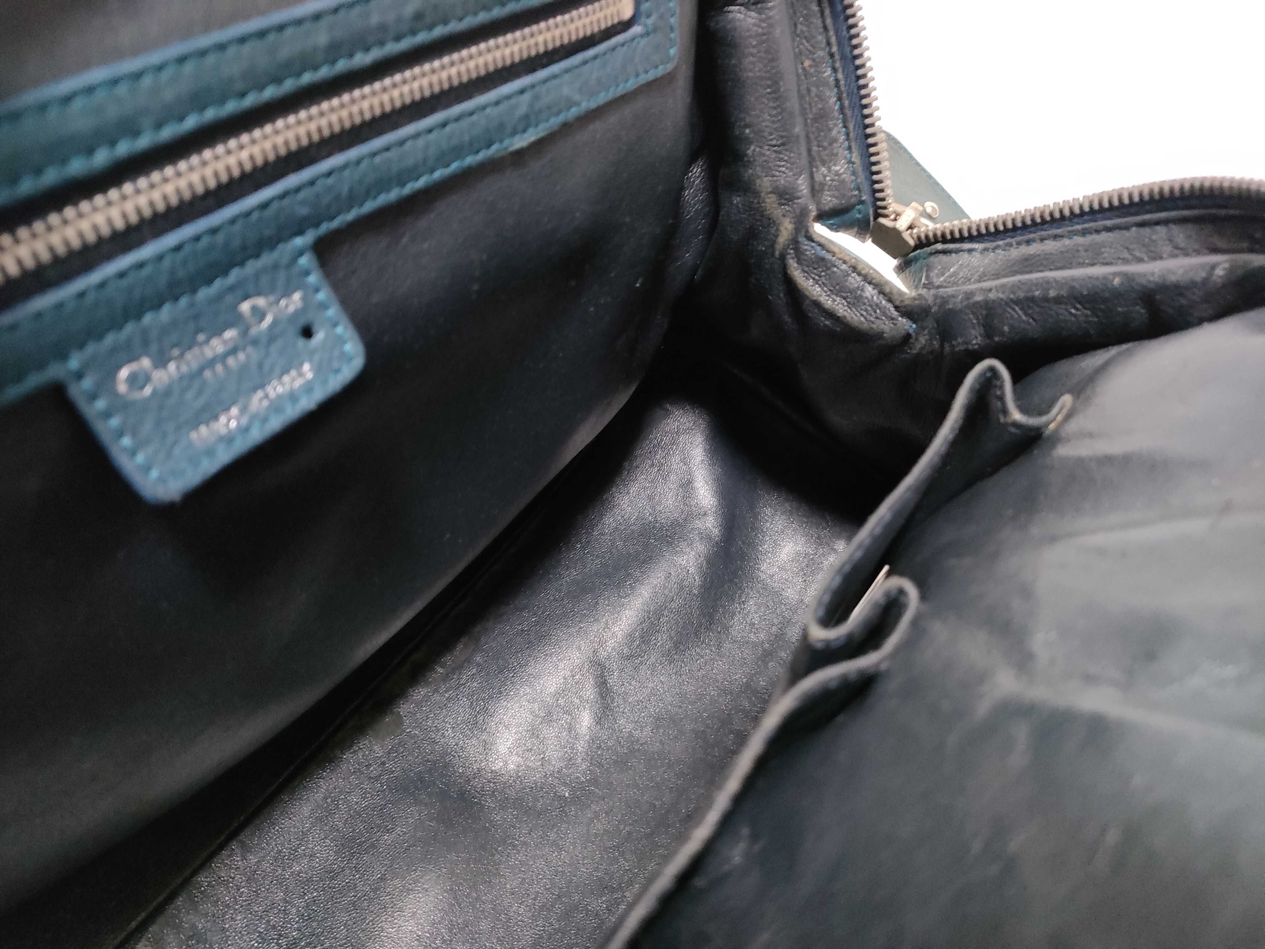 Christian Dior Leather Boston Bag Handbag Tote Bag Handbag — view 14