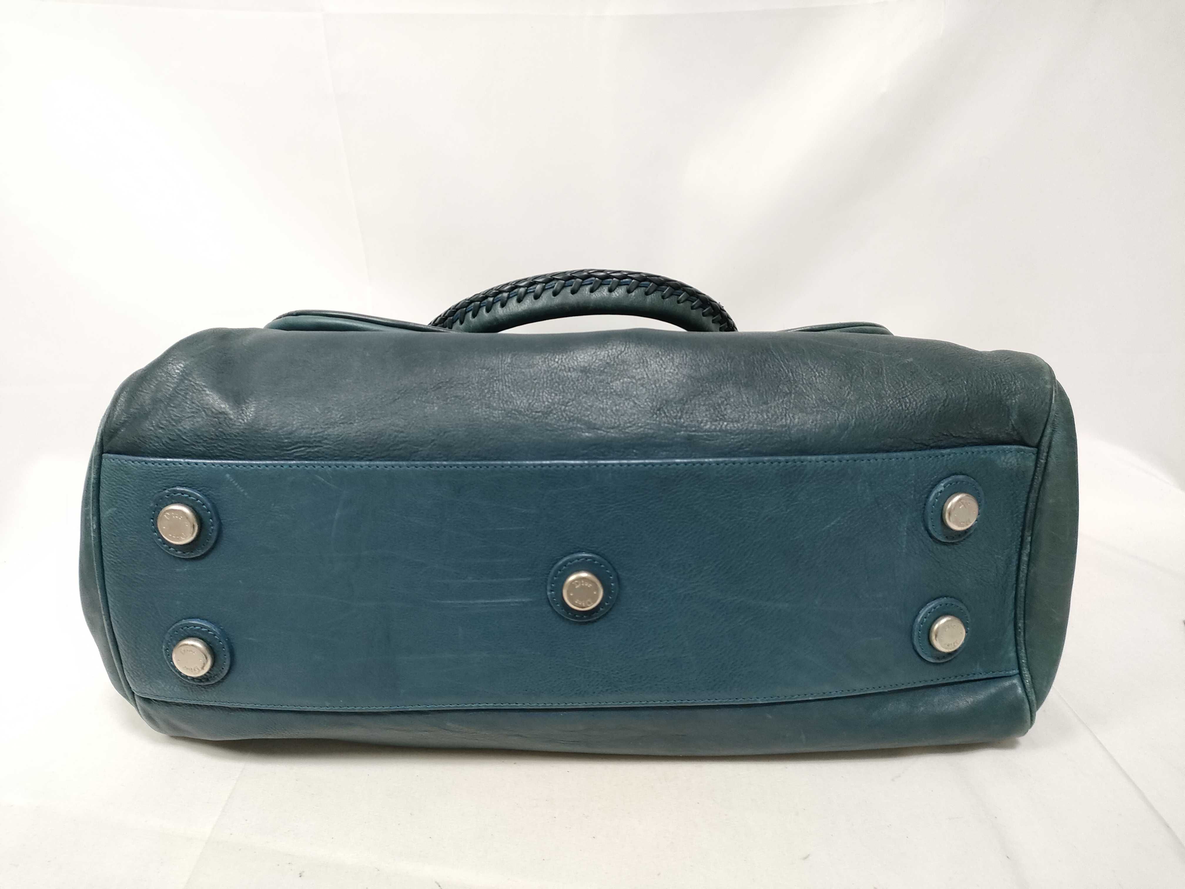 Christian Dior Leather Boston Bag Handbag Tote Bag Handbag — view 3