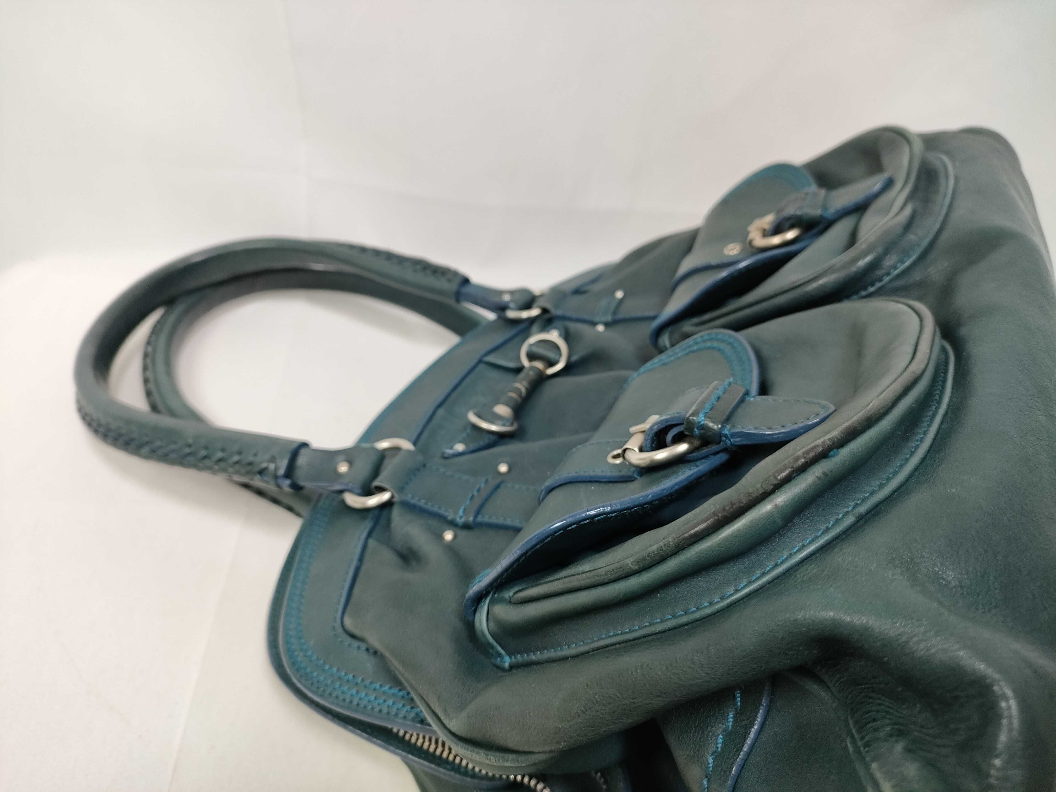 Christian Dior Leather Boston Bag Handbag Tote Bag Handbag — view 7