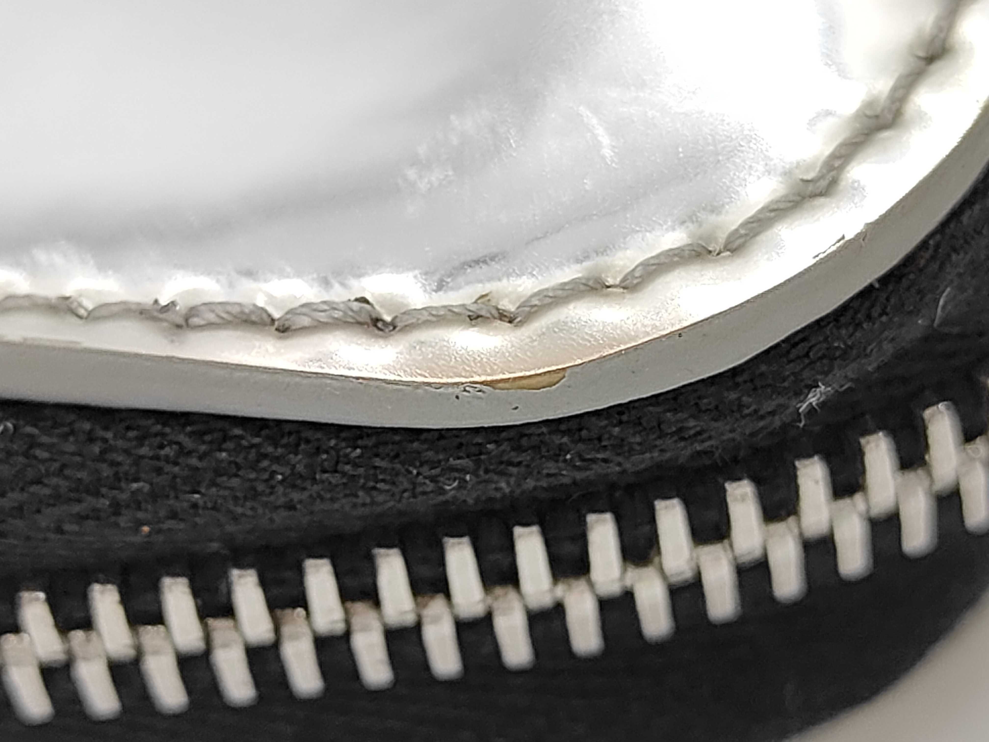 Triangle Logo Patent Silver Shoulder Bag — view 4