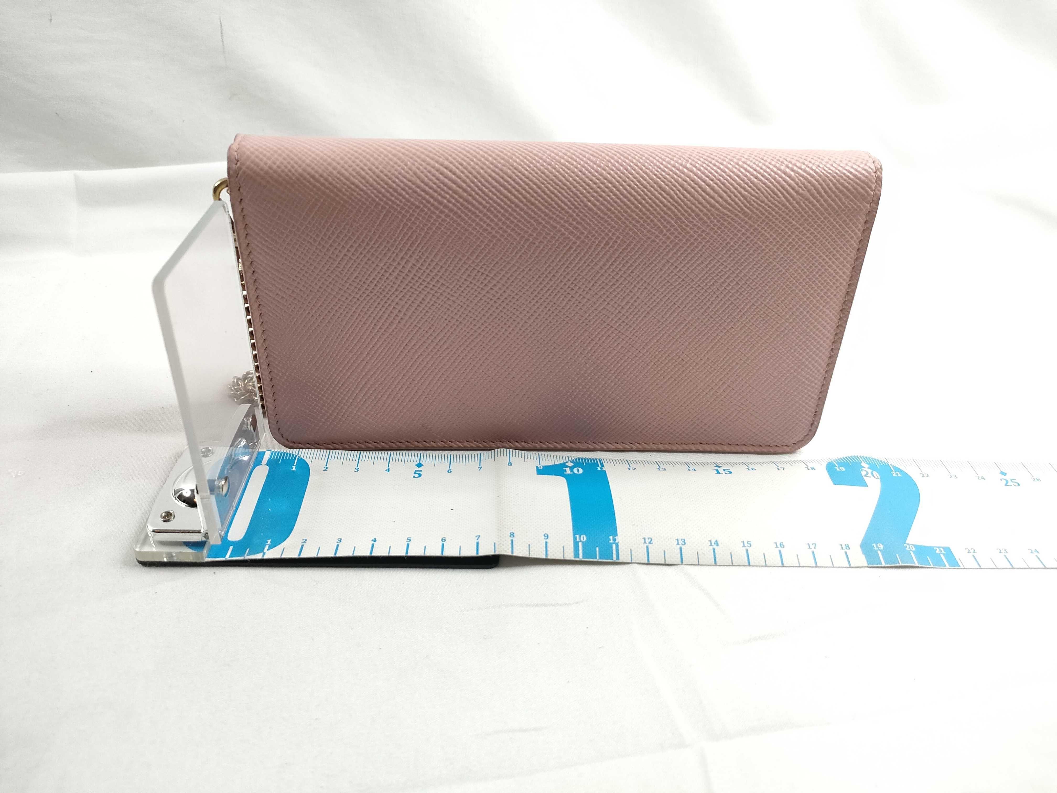 Saffiano Chain Wallet Shoulder Bag — view 2
