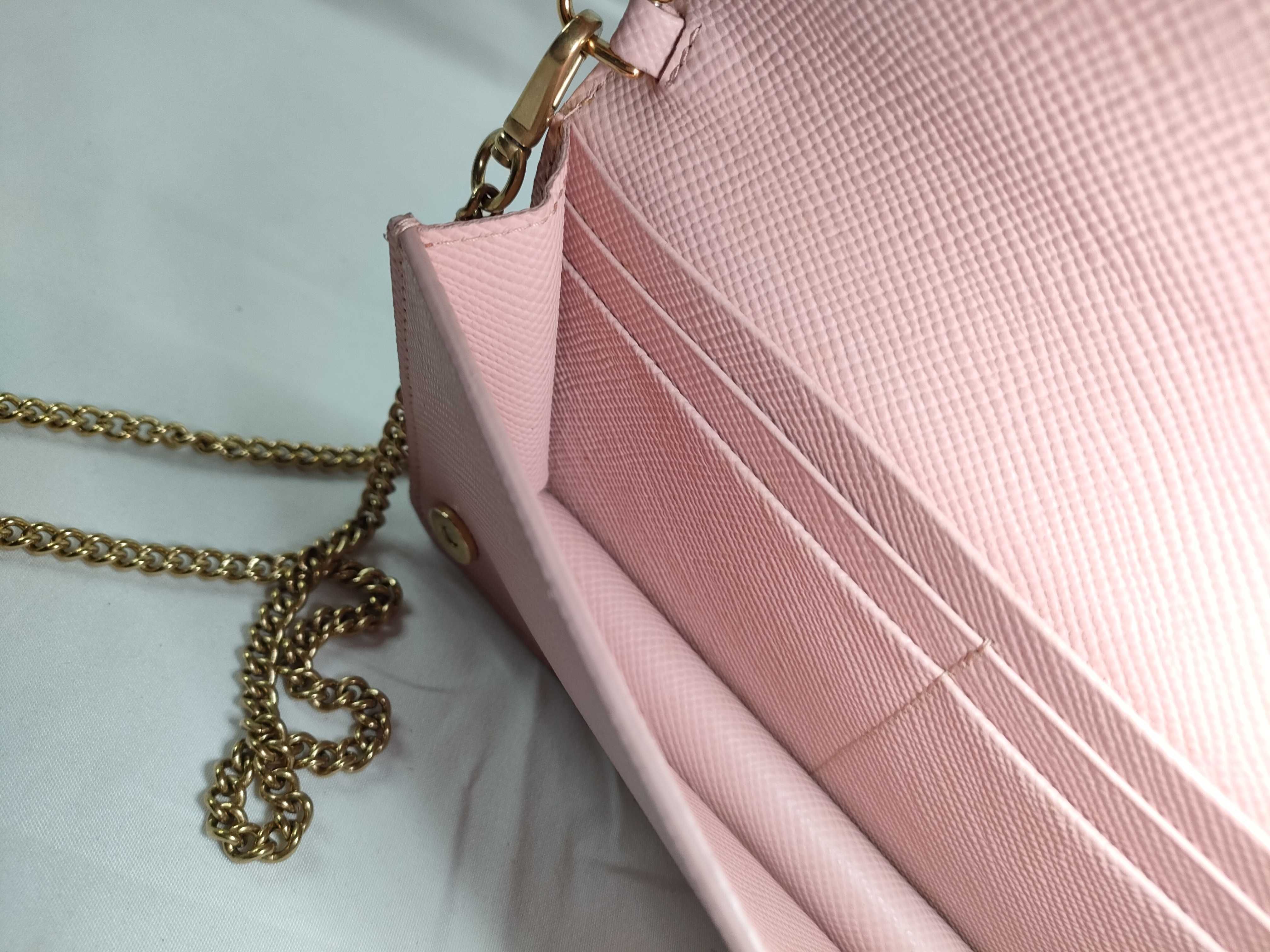Saffiano Chain Wallet Shoulder Bag — view 12