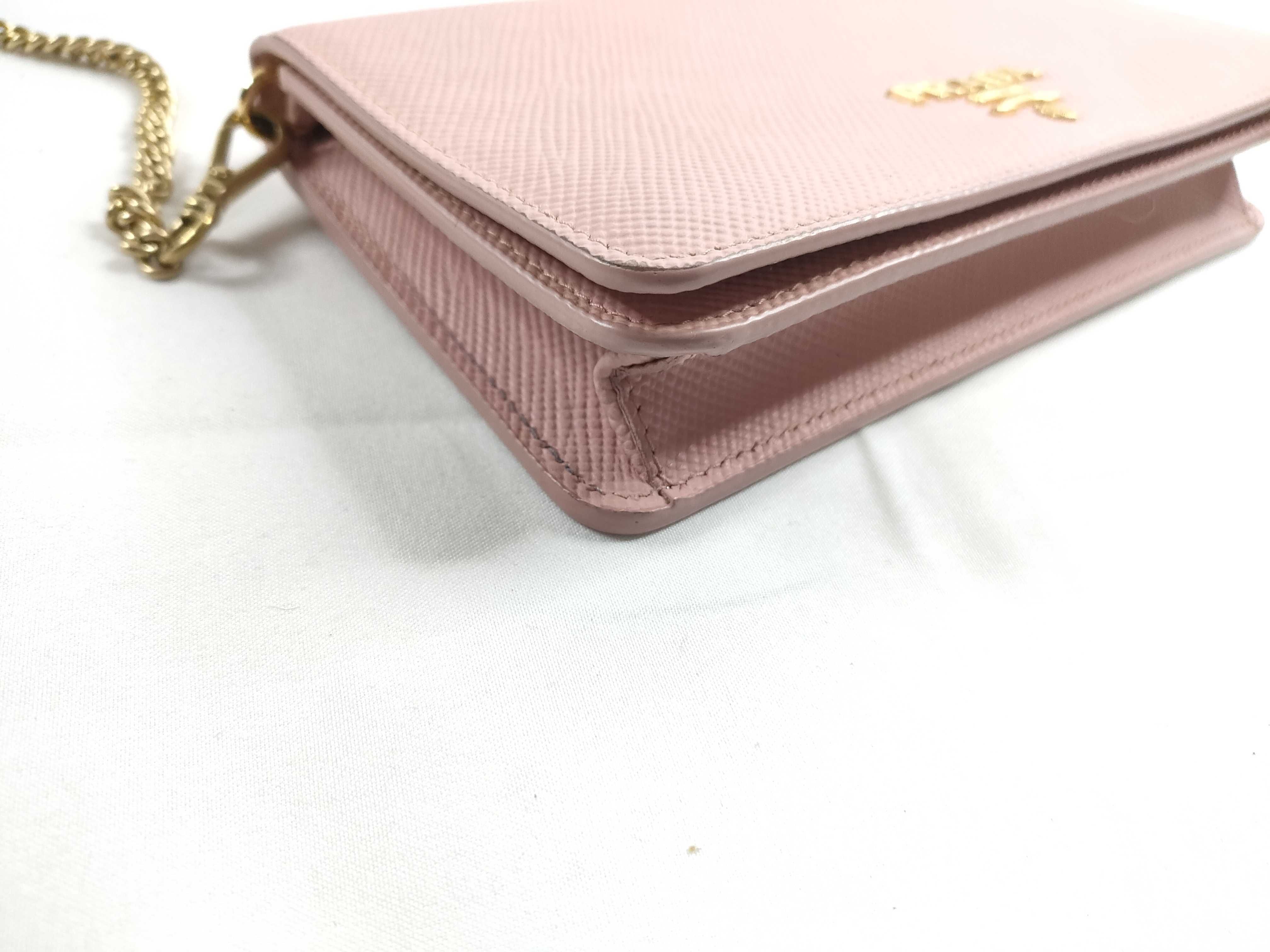 Saffiano Chain Wallet Shoulder Bag — view 3