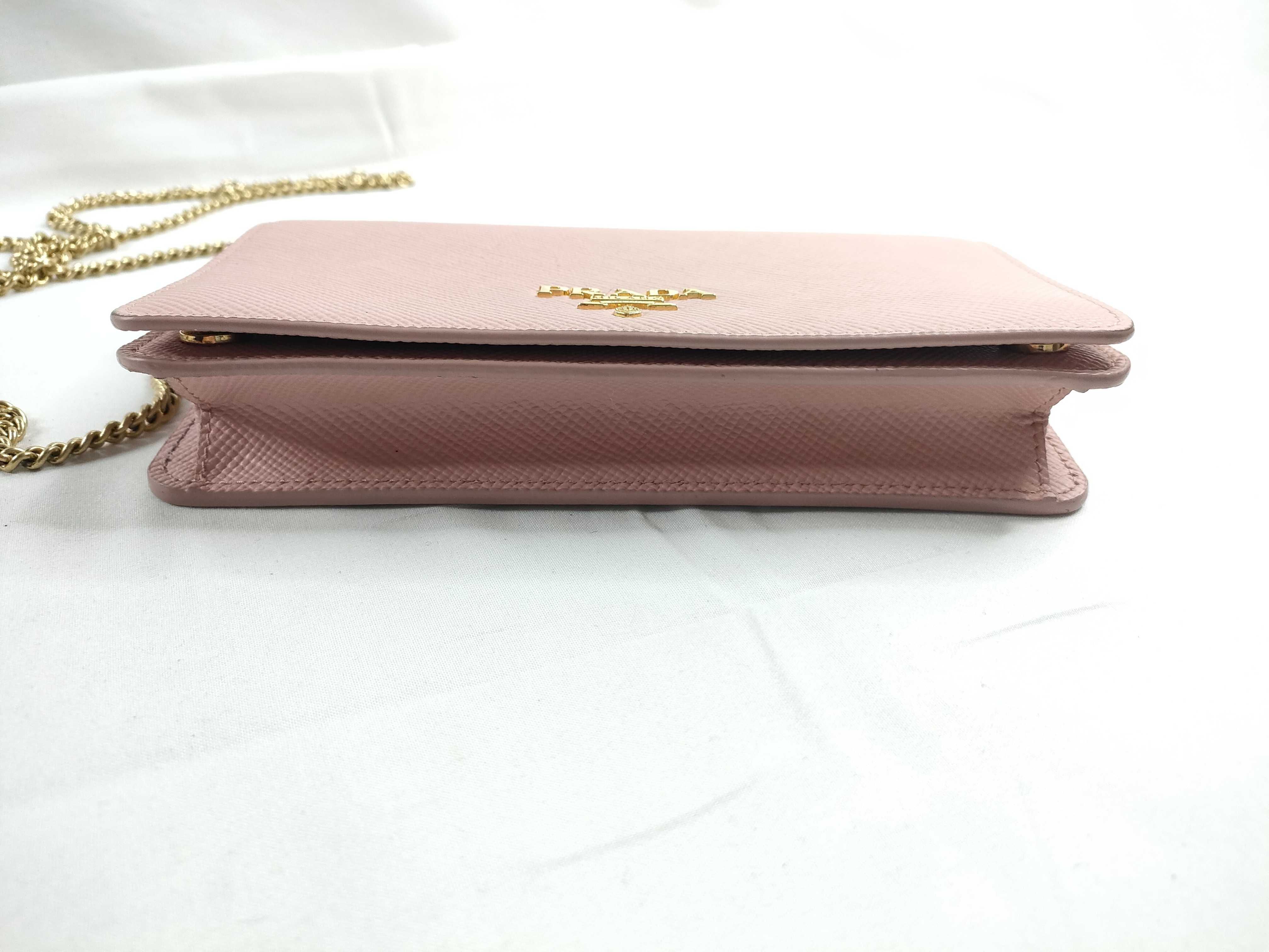 Saffiano Chain Wallet Shoulder Bag — view 4