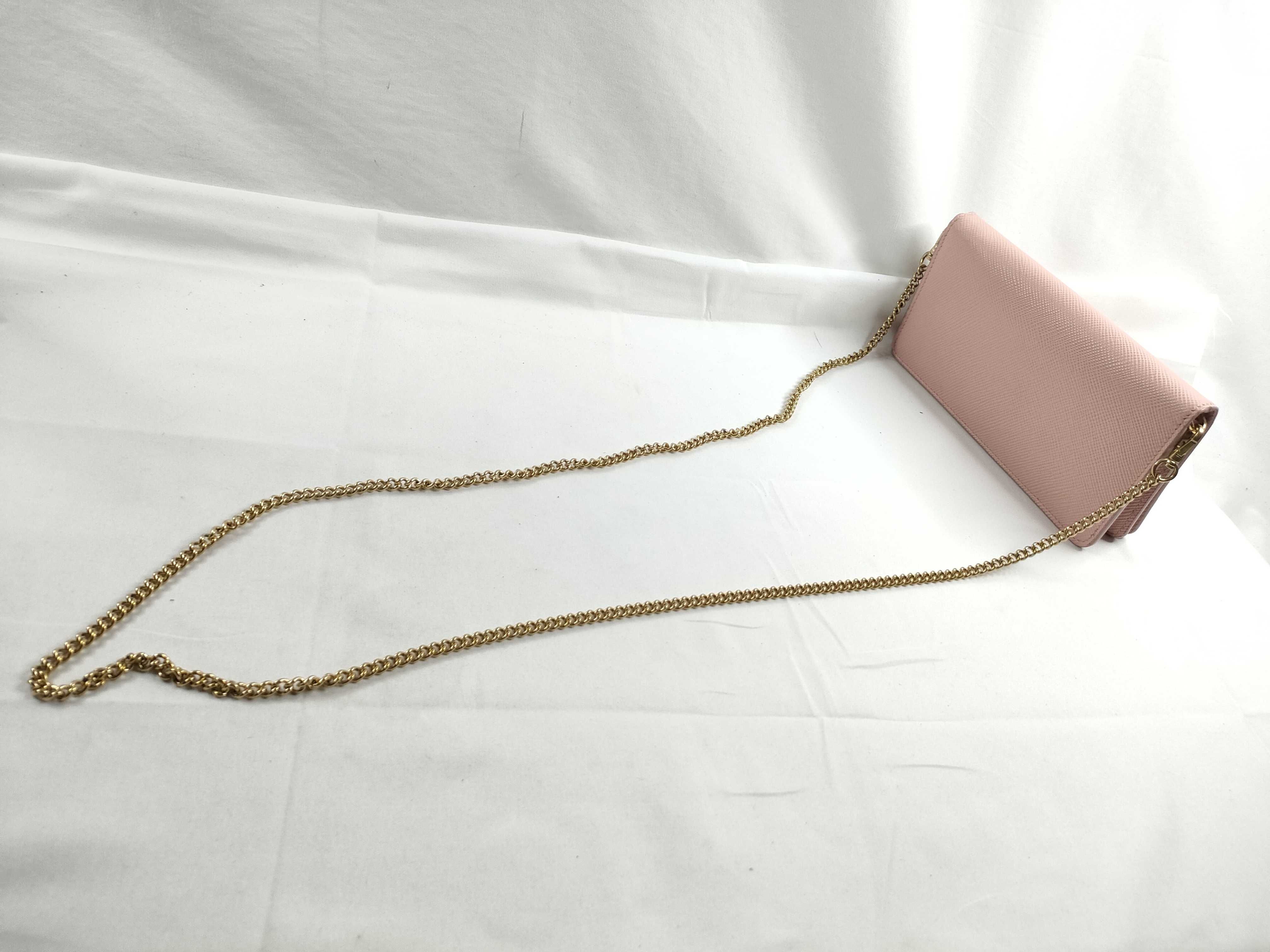 Saffiano Chain Wallet Shoulder Bag — view 6
