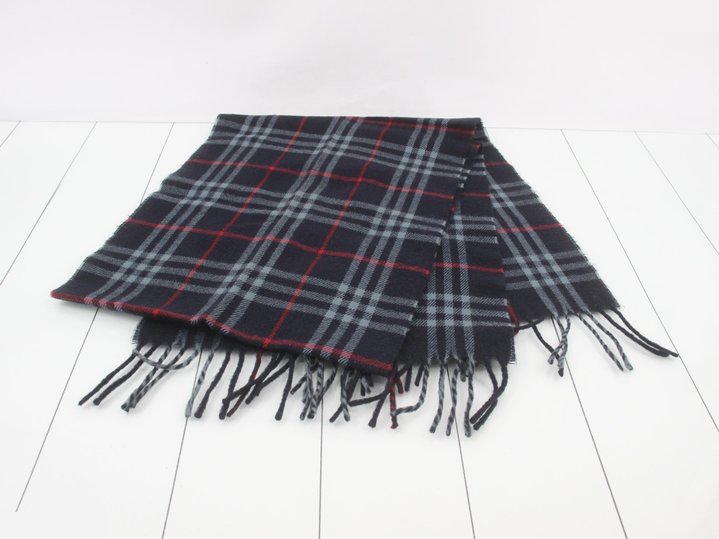 Nova Check Scarf, Navy — view 3
