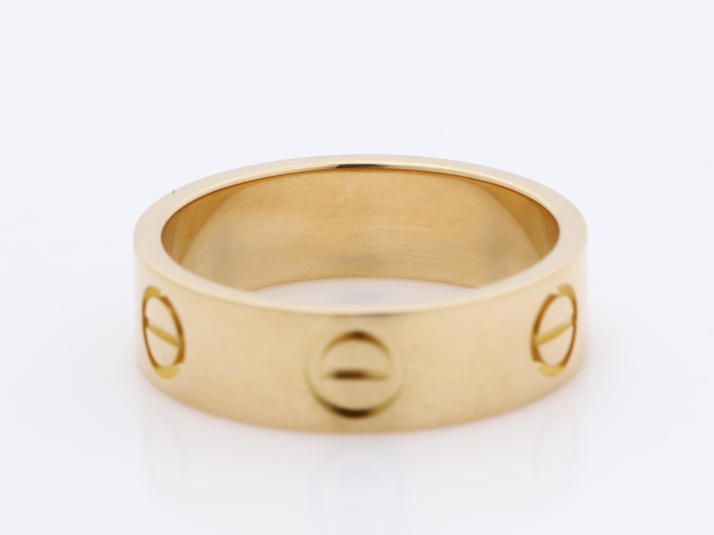 Au750PG Love Ring, size 52, 5.6g, approximately 5.5mm wide. — view 4