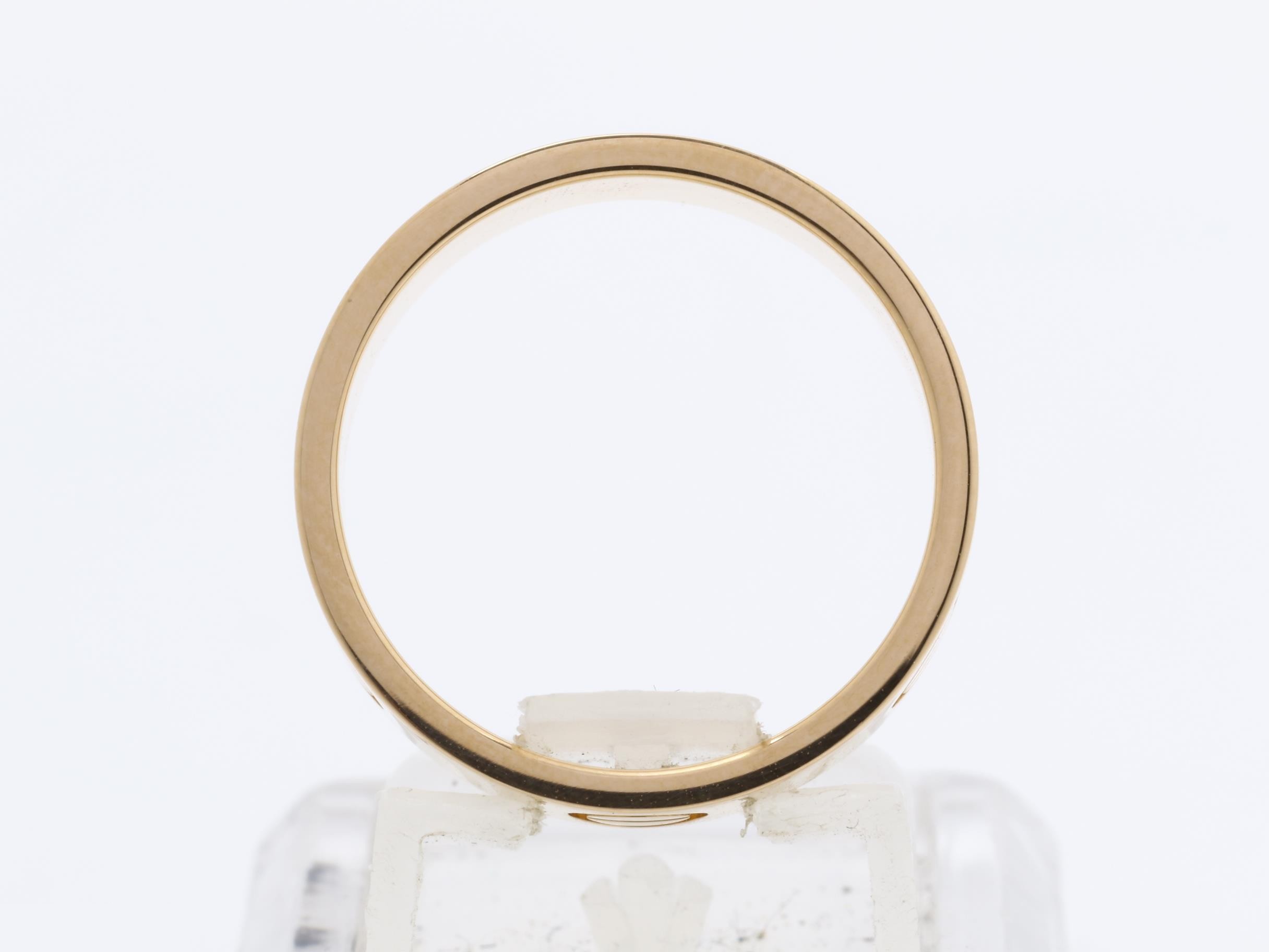 Au750PG Love Ring, size 52, 5.6g, approximately 5.5mm wide. — view 5