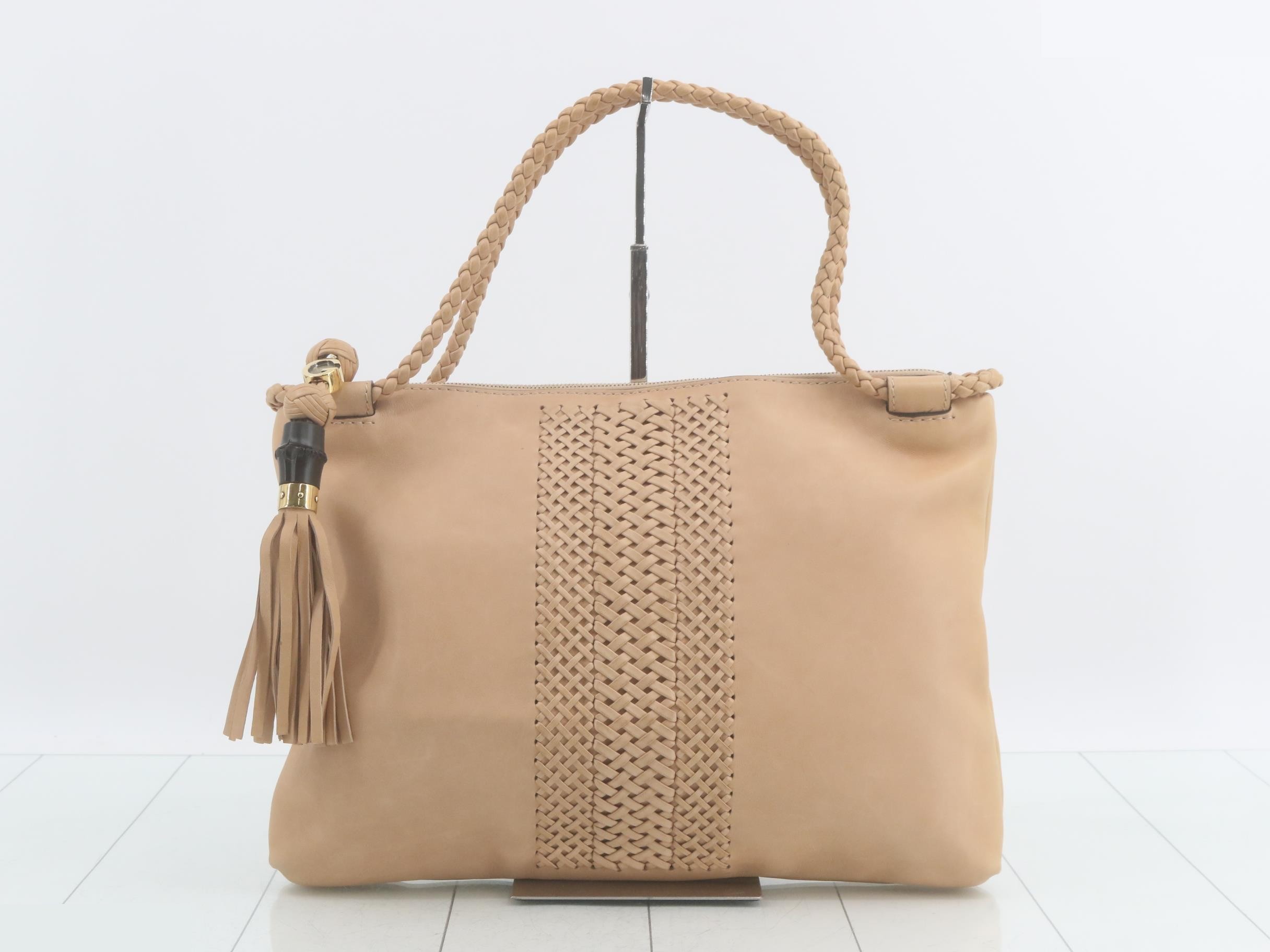 Leather tassel handbag