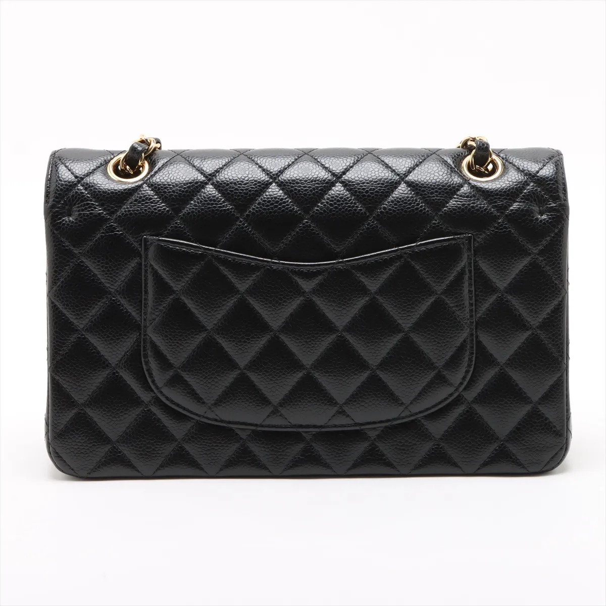 [Individually wrapped] Chanel Matelasse 25 caviar skin double flap double chain bag black silver hardware 30223285 30s A01112 — view 2