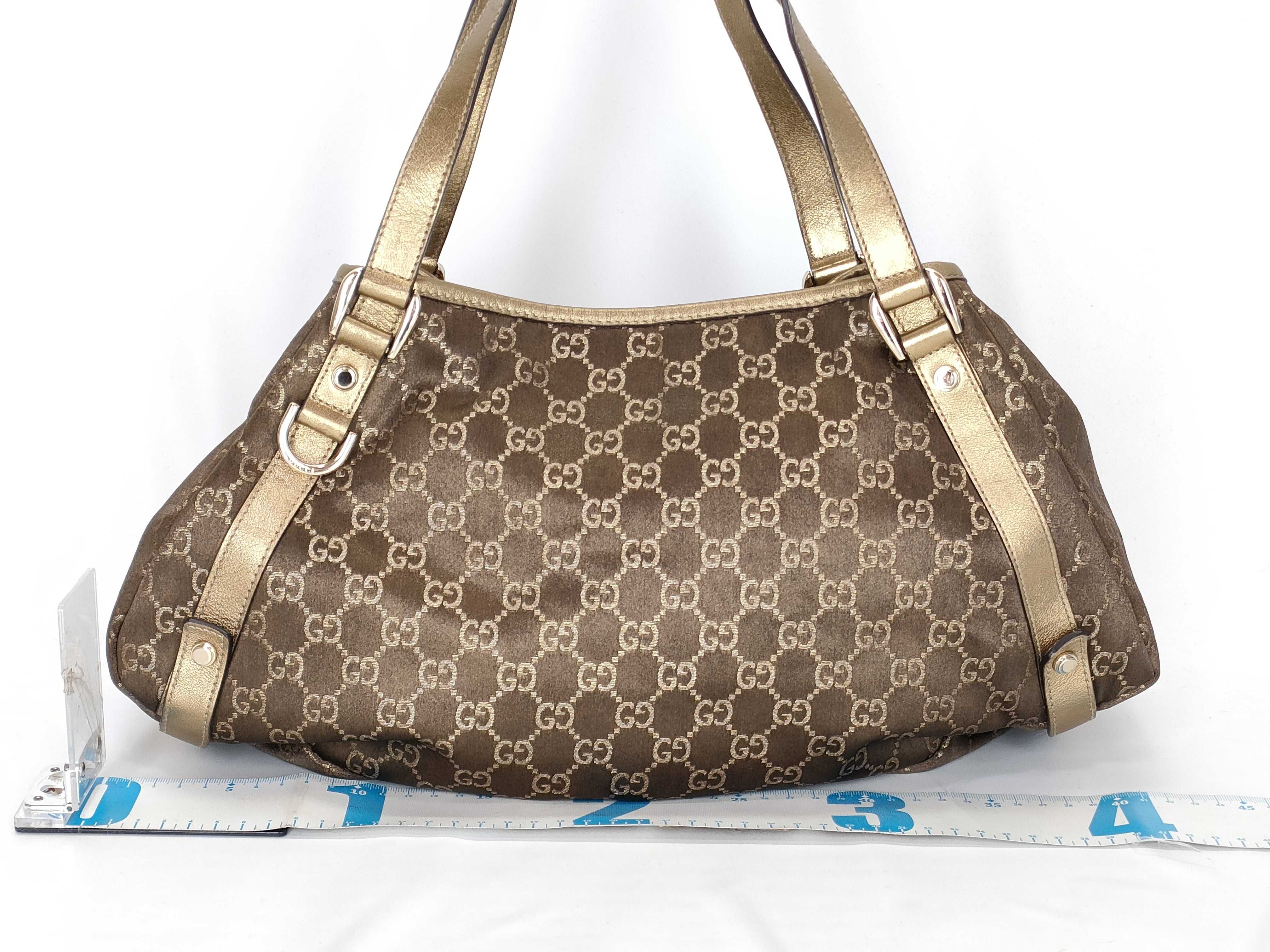 180736 Tote Bag Brown x Gold with Dust Bag — view 2