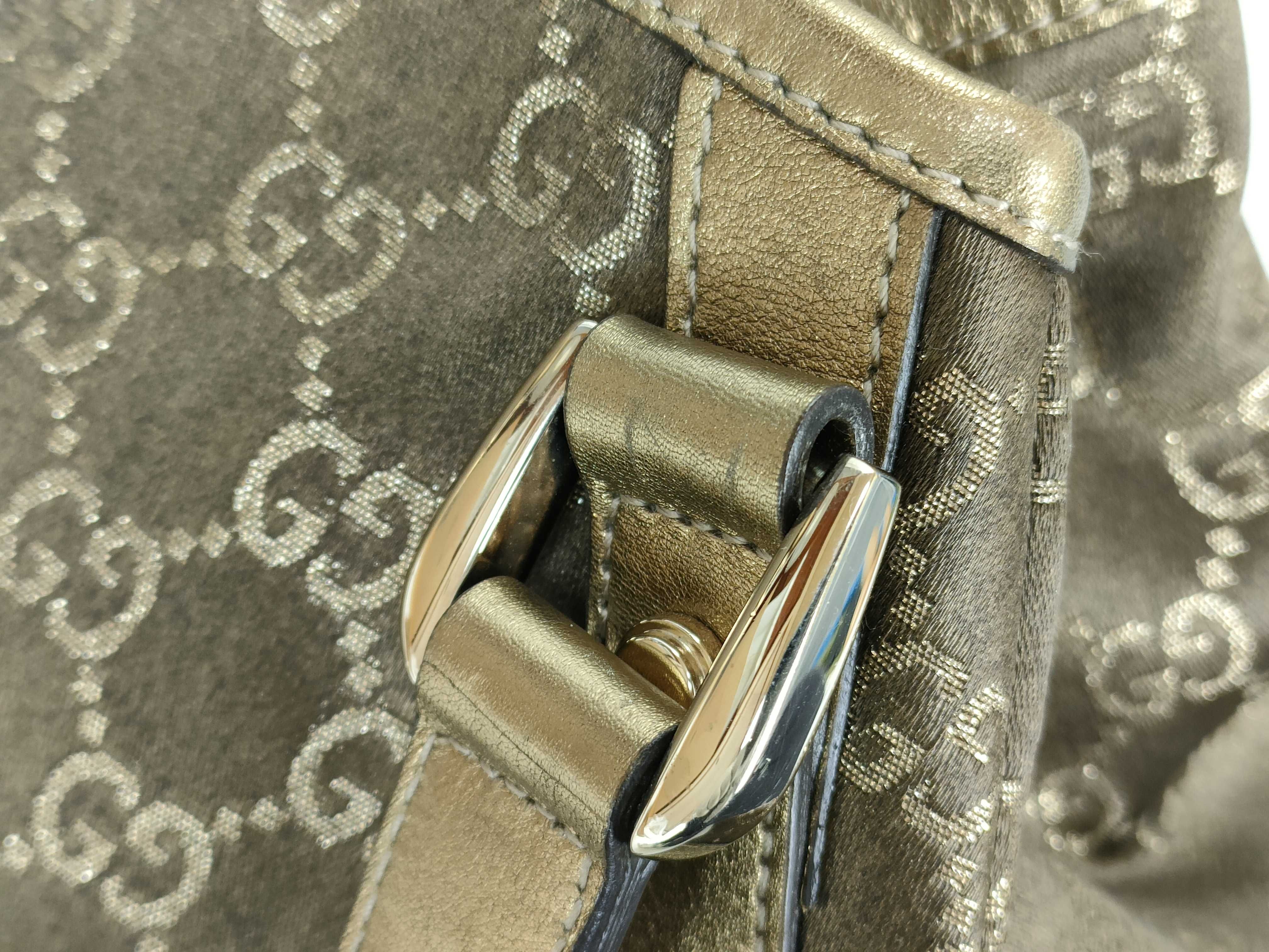 180736 Tote Bag Brown x Gold with Dust Bag — view 5