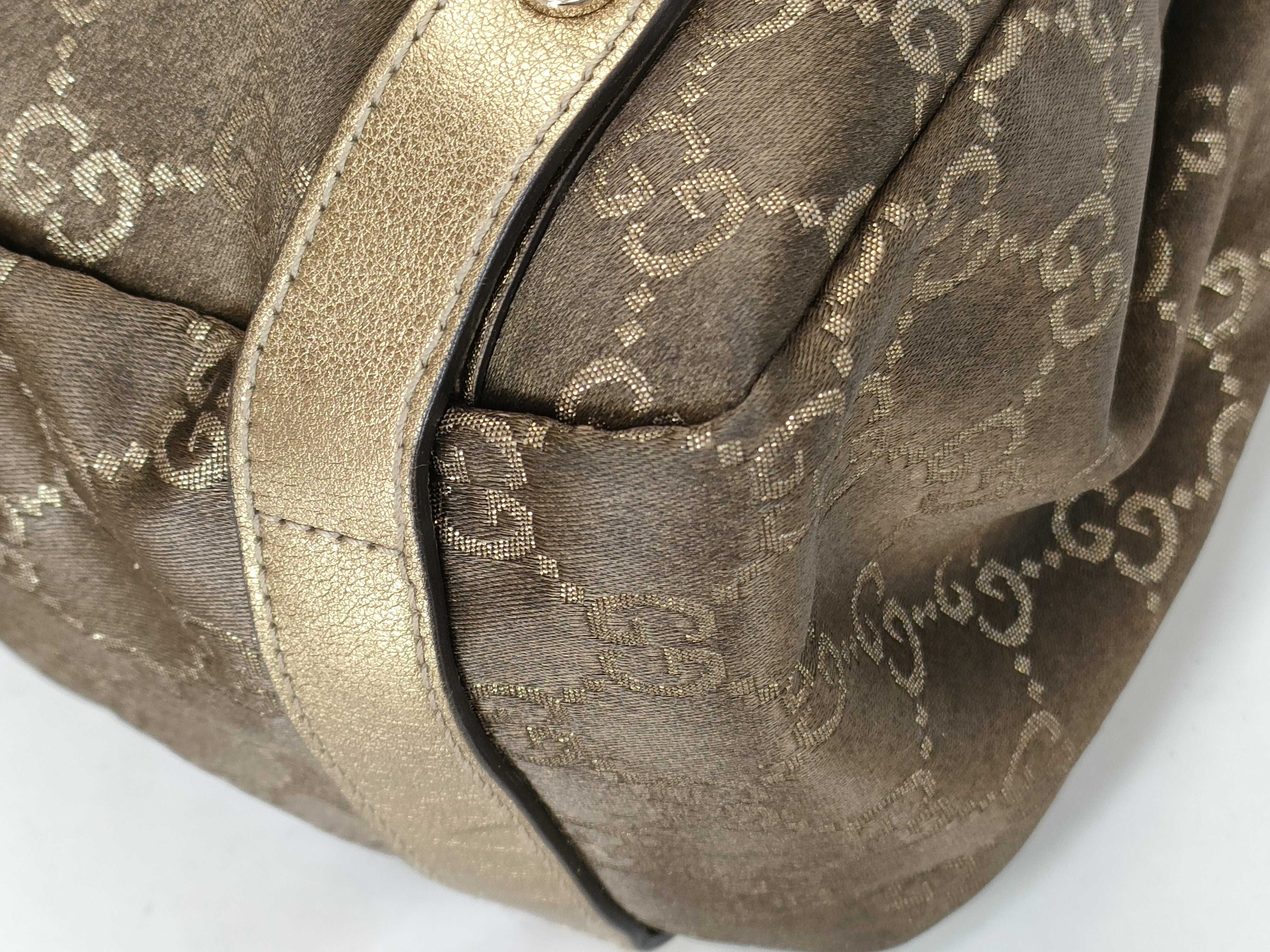 180736 Tote Bag Brown x Gold with Dust Bag — view 6