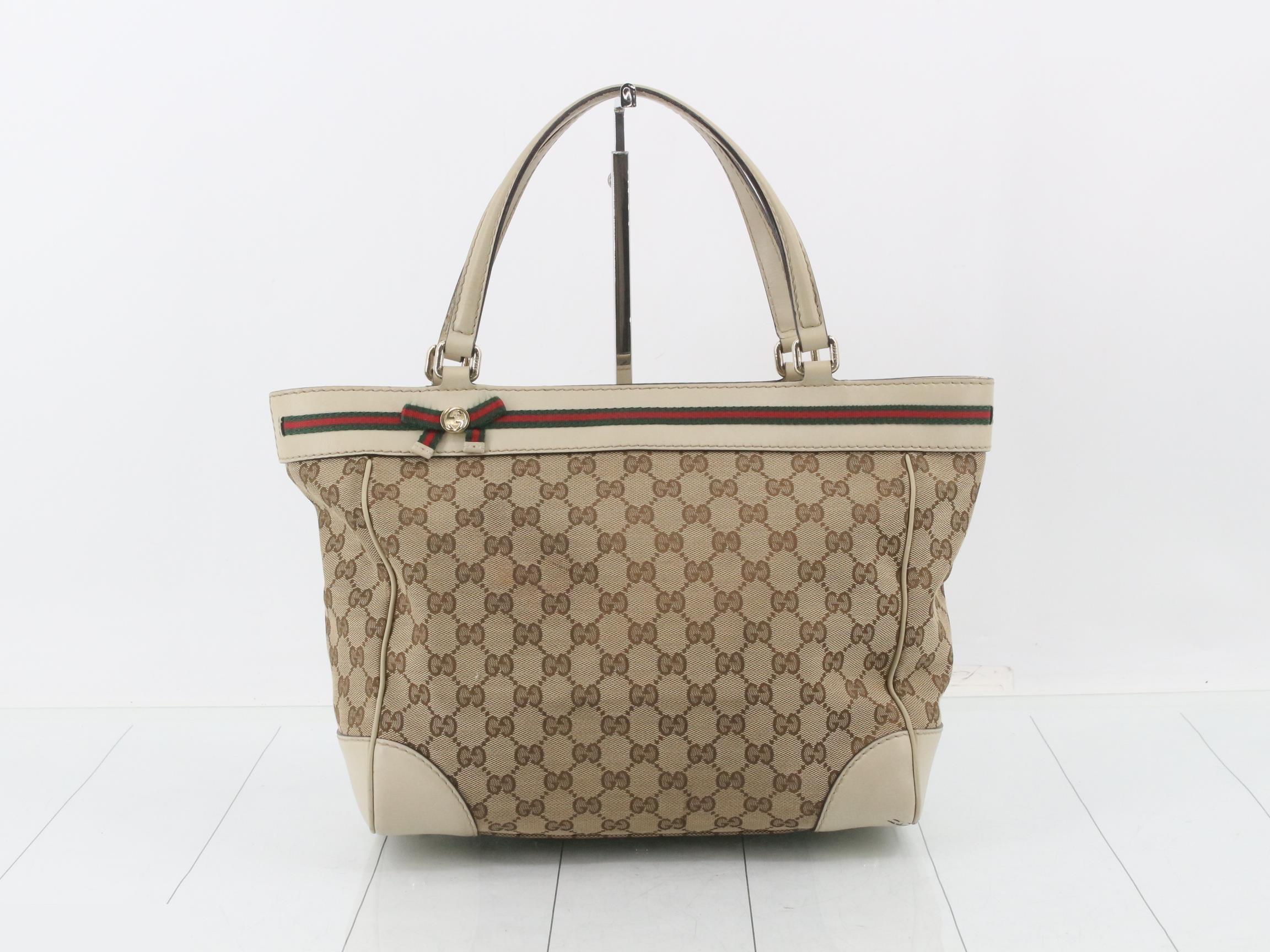 GG Canvas Sherry Line Tote Bag