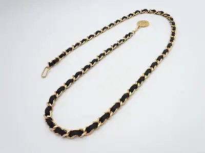Coco Mark Gold Belt, Total Length Approx. 90cm