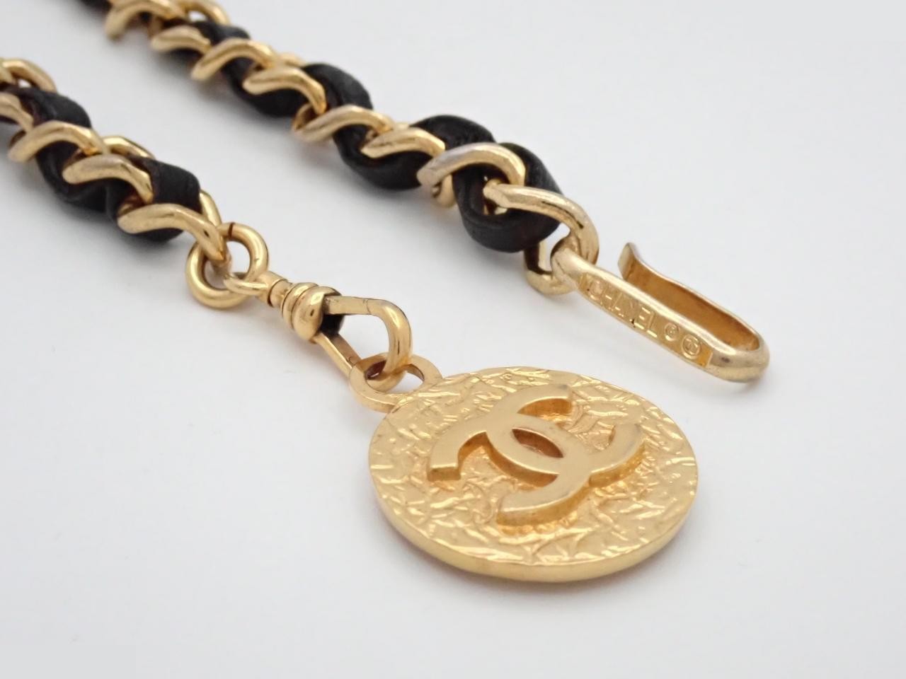 Coco Mark Gold Belt, Total Length Approx. 90cm — view 3