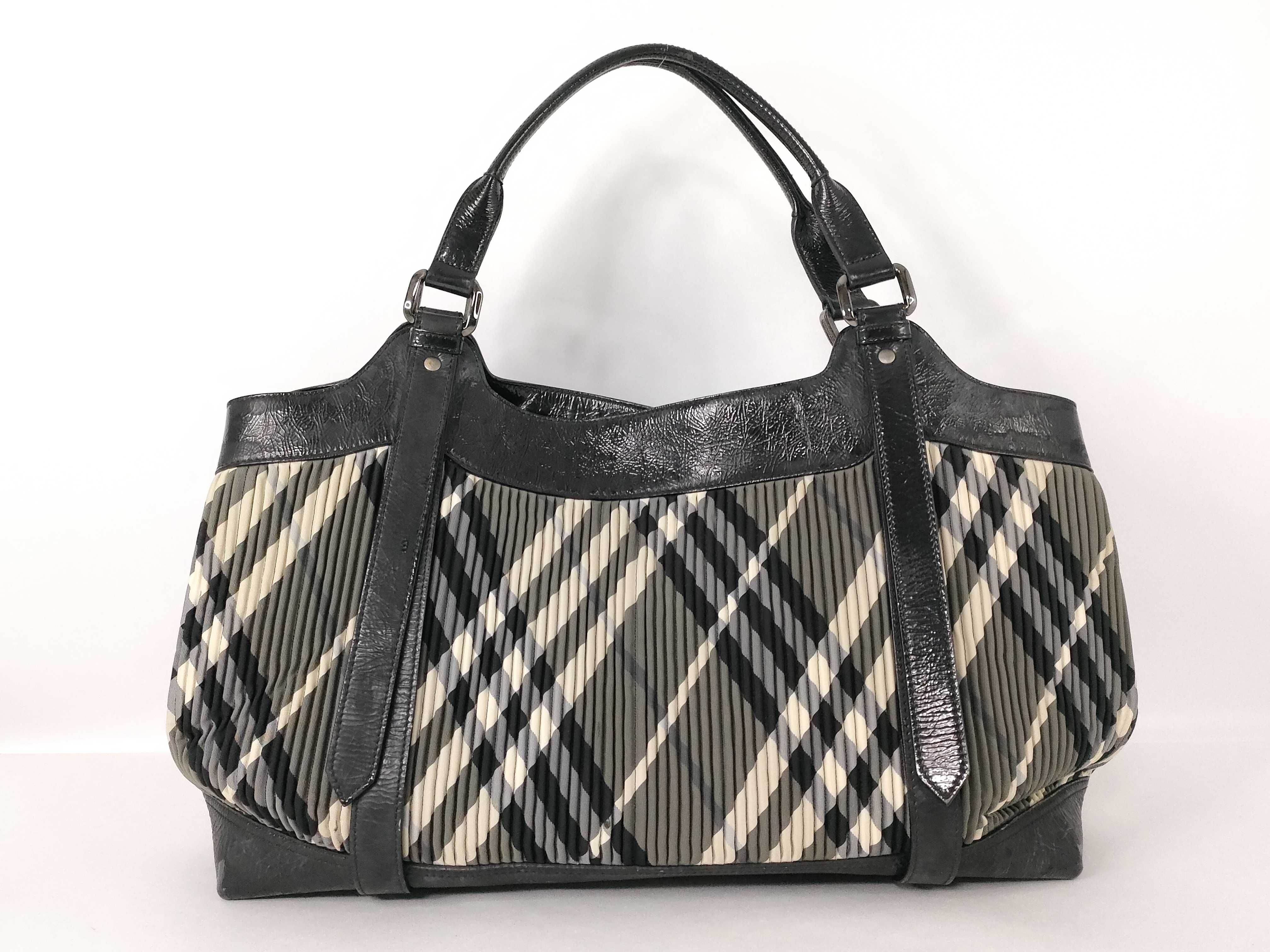 Blue Label Nova Check Logo Plate Tote Bag