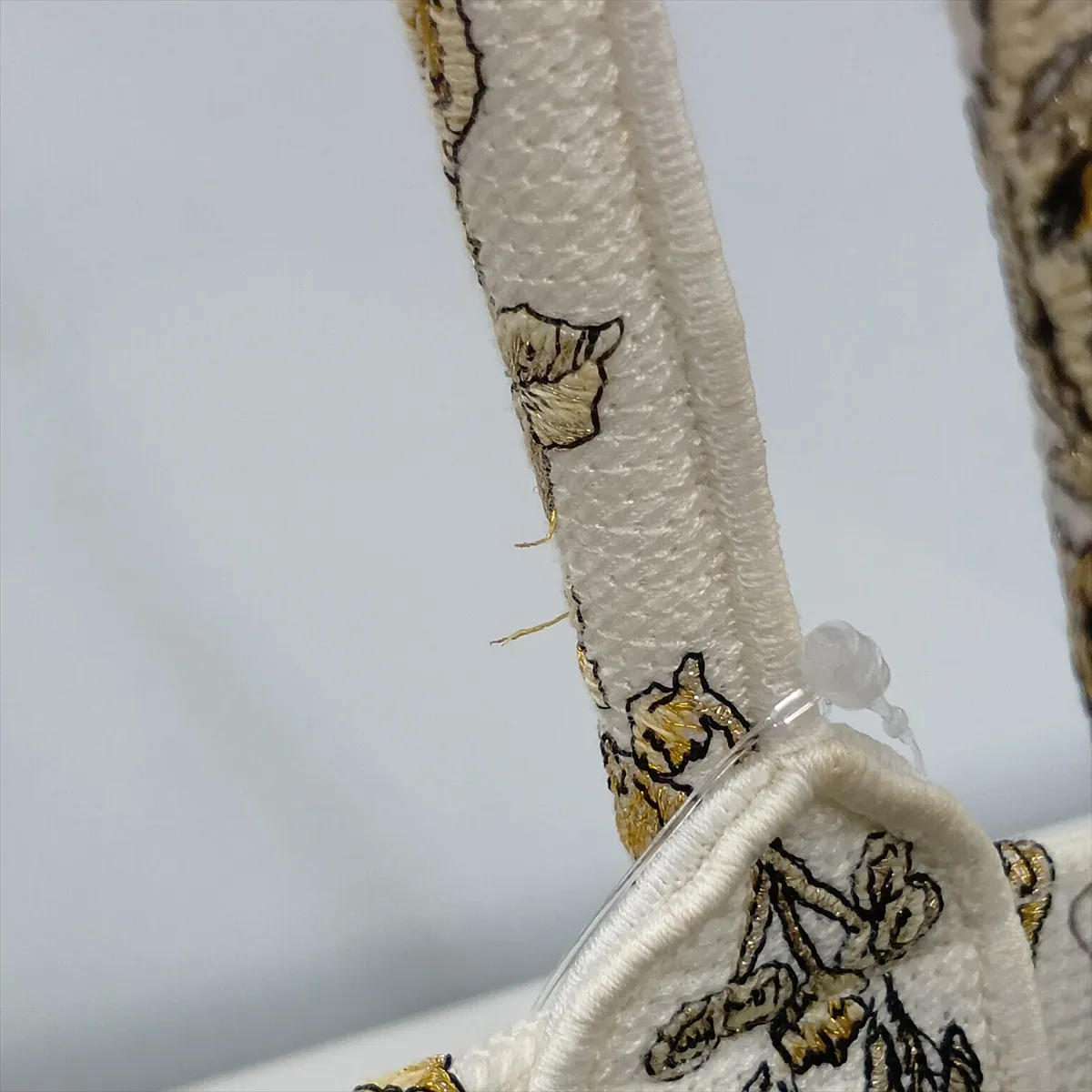 Book Tote Medium Canvas Tote Bag White x Gold Lucky Star — view 11