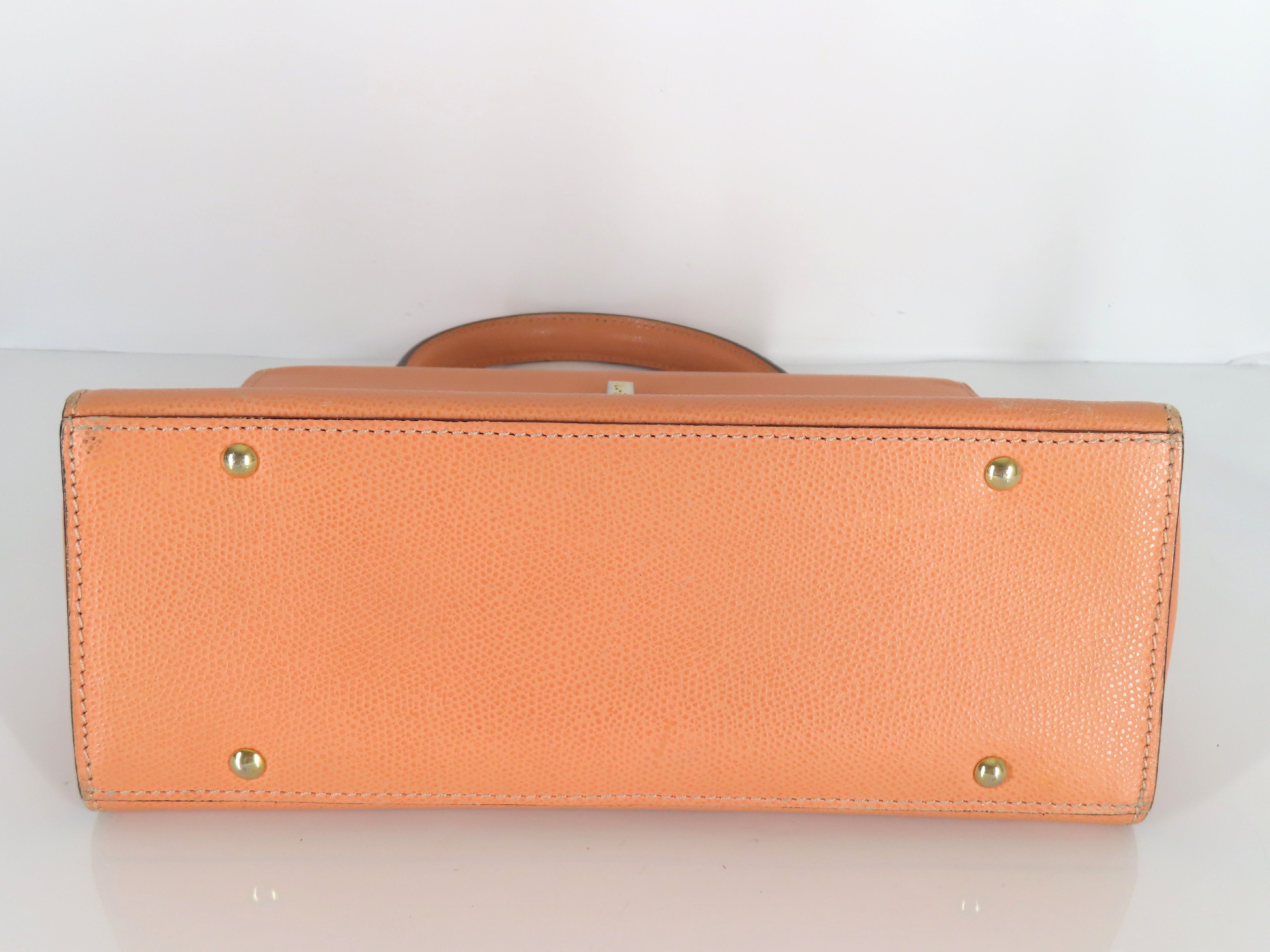 KR- Top Handle Bag Orange Handbag — view 8