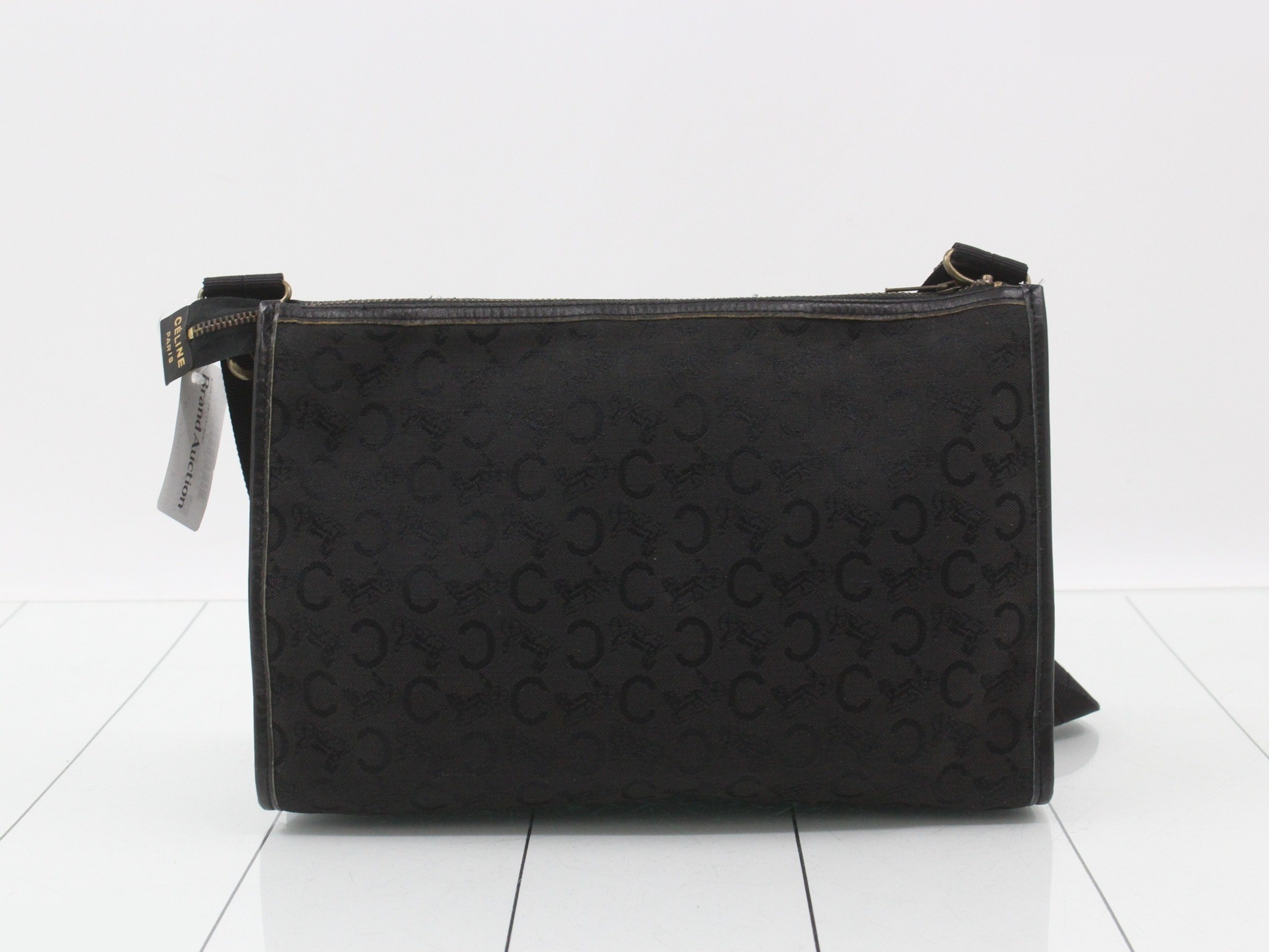 Shoulder bag, C Macadam, canvas and leather, black — view 2