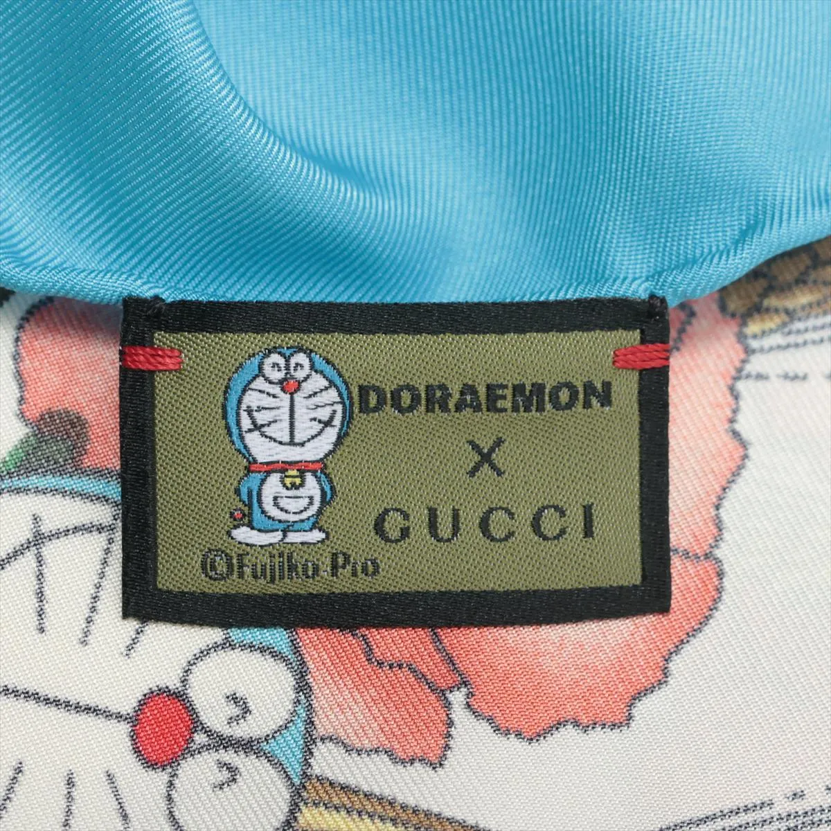 x Doraemon Silk Scarf, Blue. Strong — view 6
