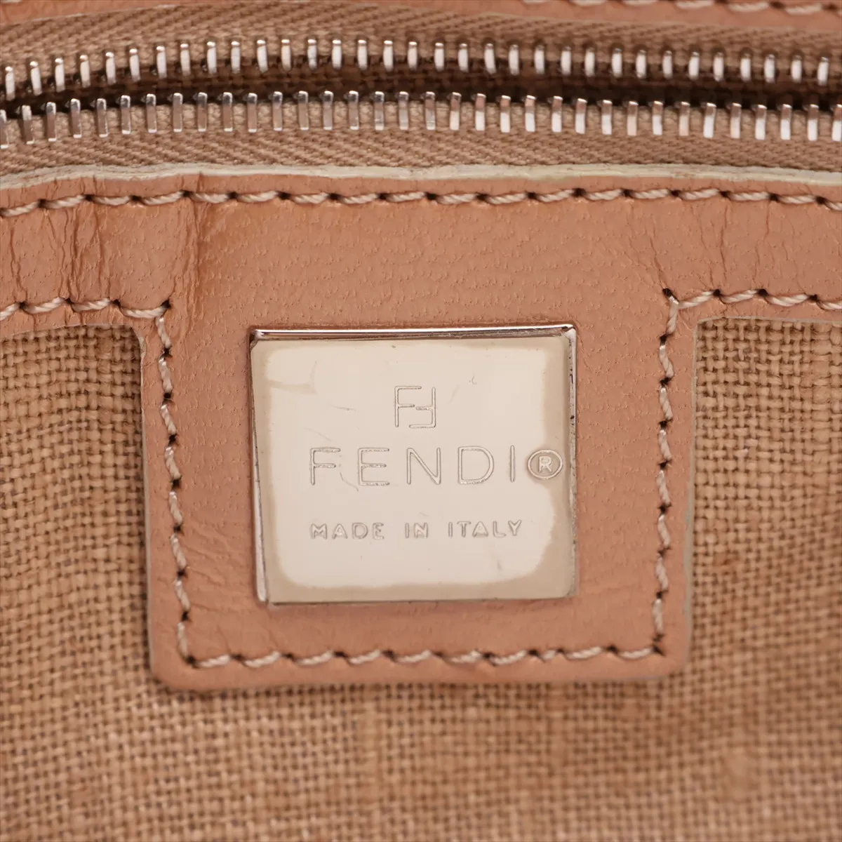[Individually packaged] Fendi Mamma Bucket Calf Hair x Leather Shoulder Bag, Beige — view 9