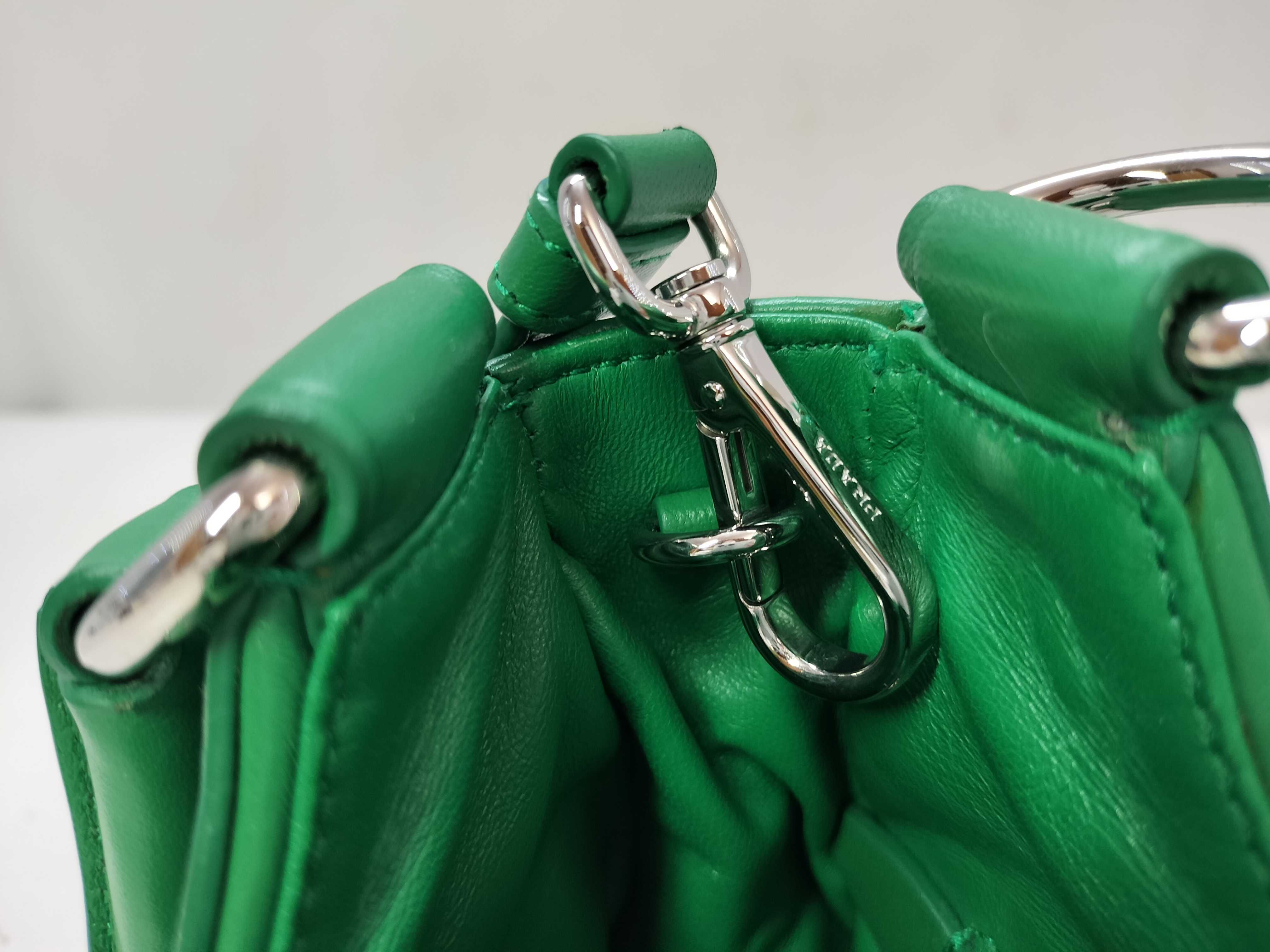 Nappa Soft Moon Leather 2-Way Handbag Green Handbag — view 12