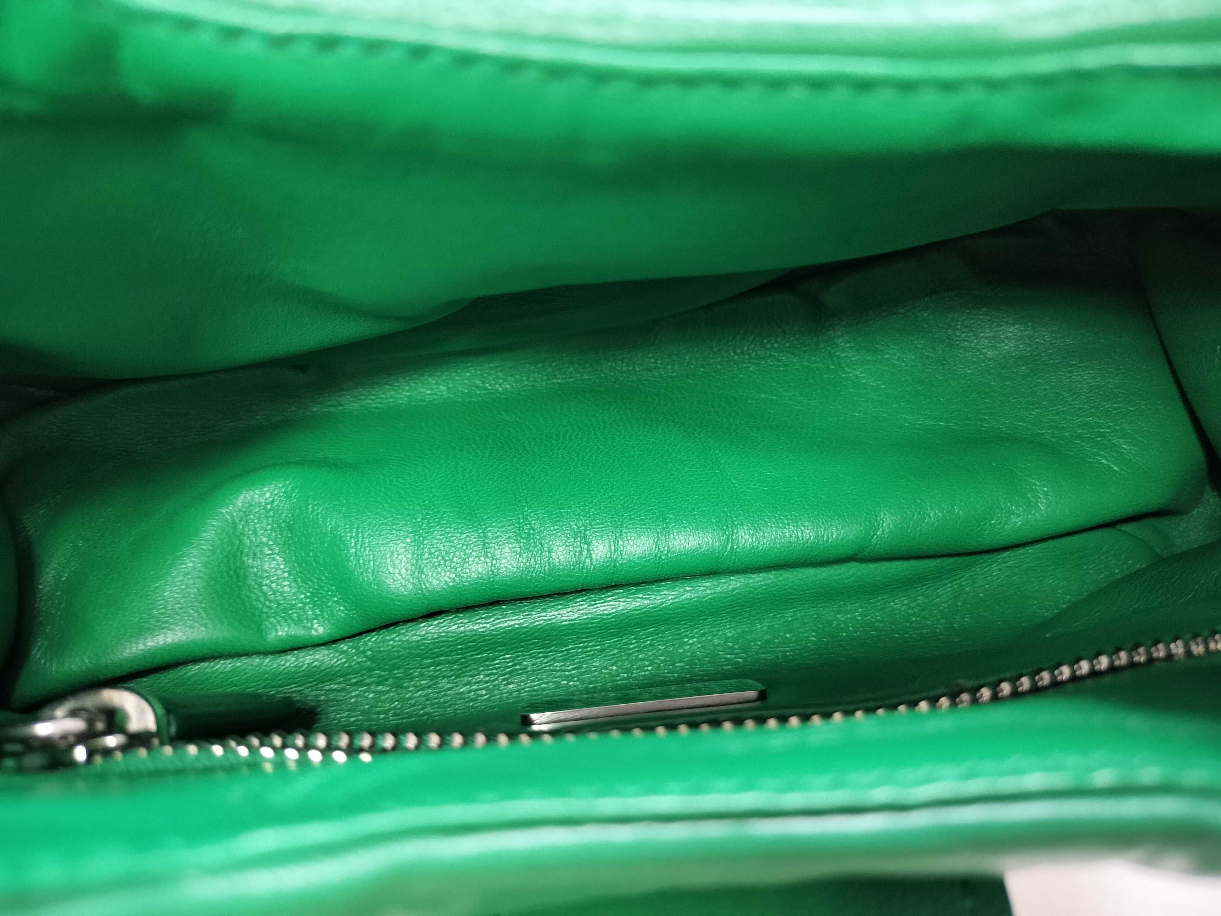 Nappa Soft Moon Leather 2-Way Handbag Green Handbag — view 7
