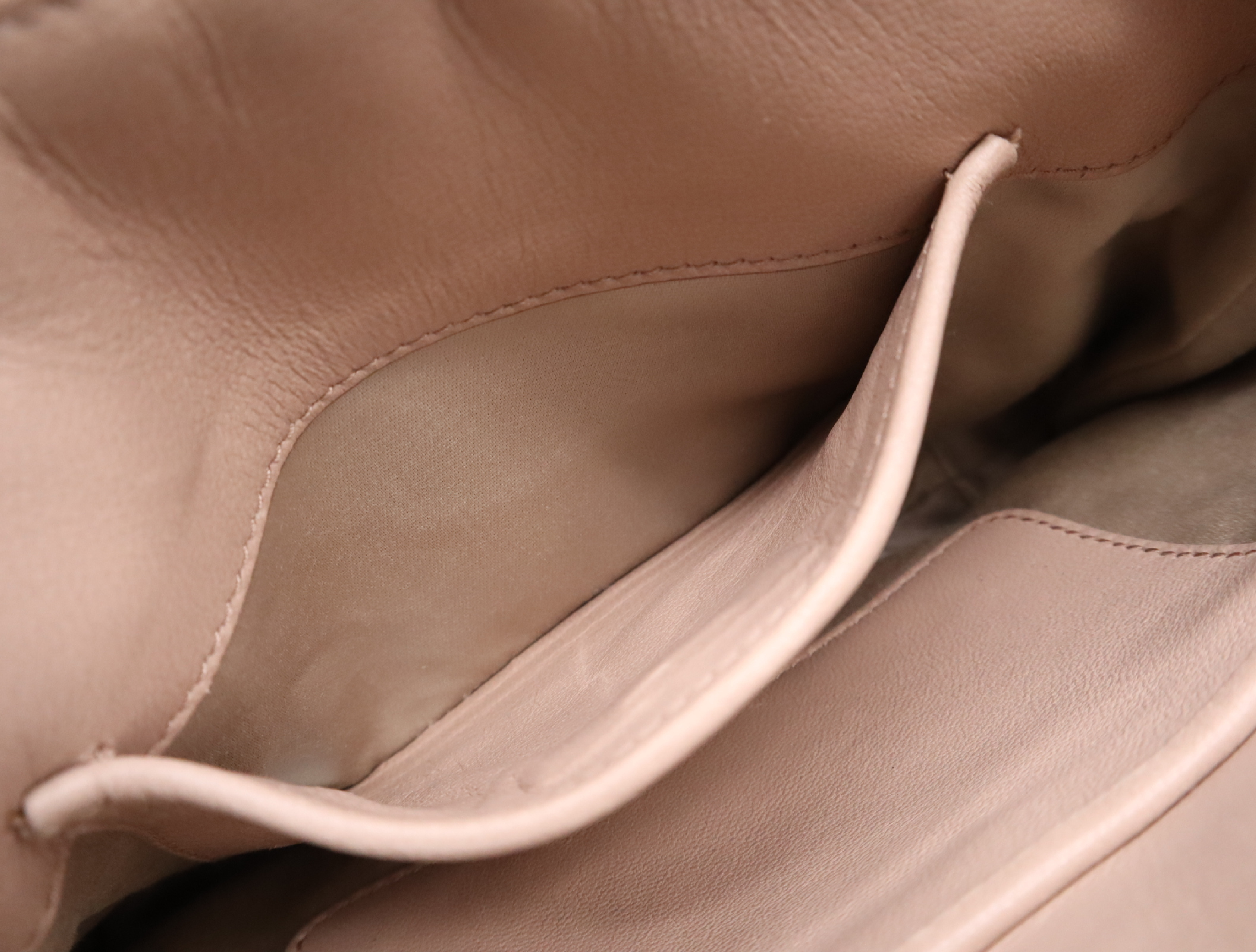 Leather Handbag, Pink, Silver Hardware, with Shoulder Strap — view 15