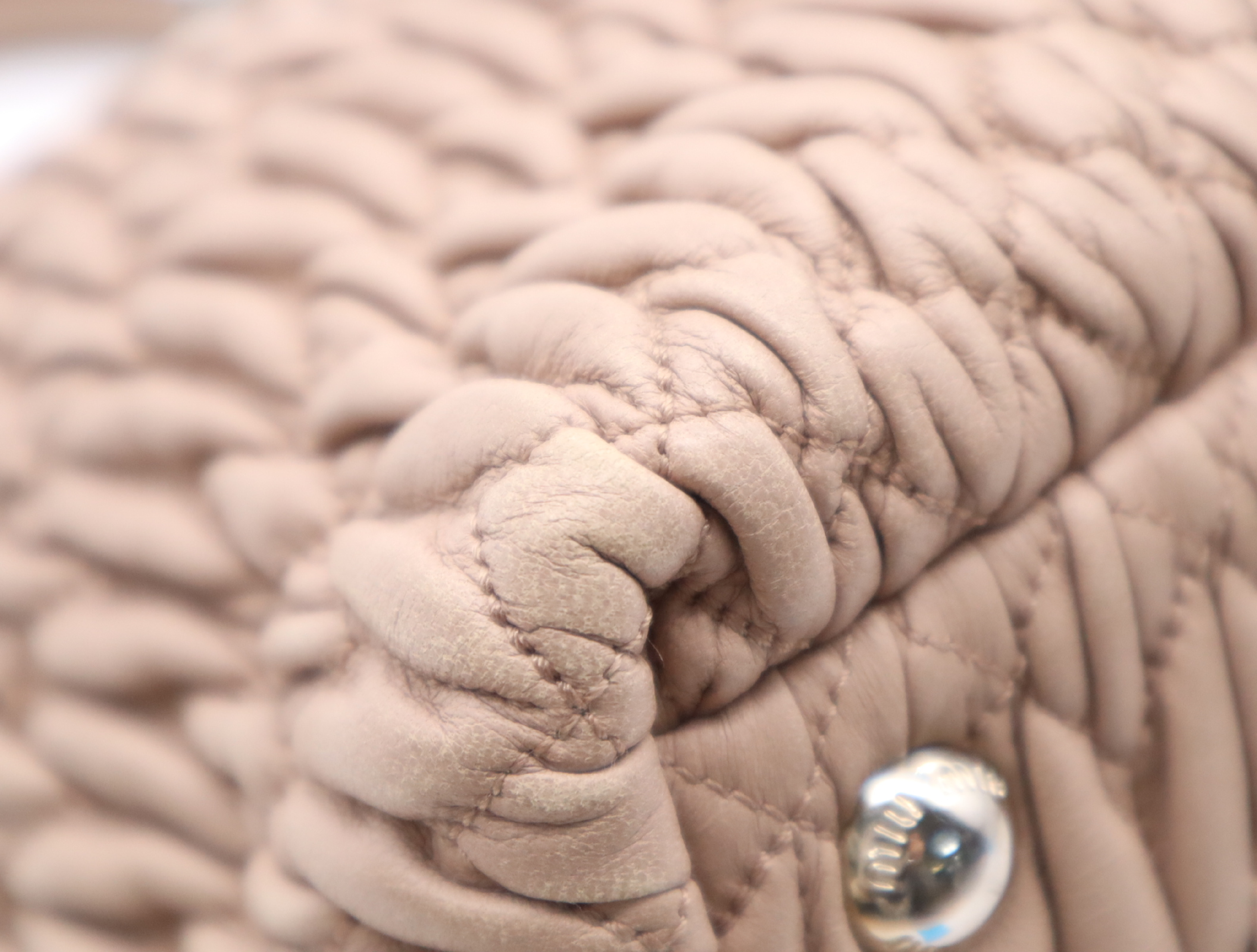 Leather Handbag, Pink, Silver Hardware, with Shoulder Strap — view 6