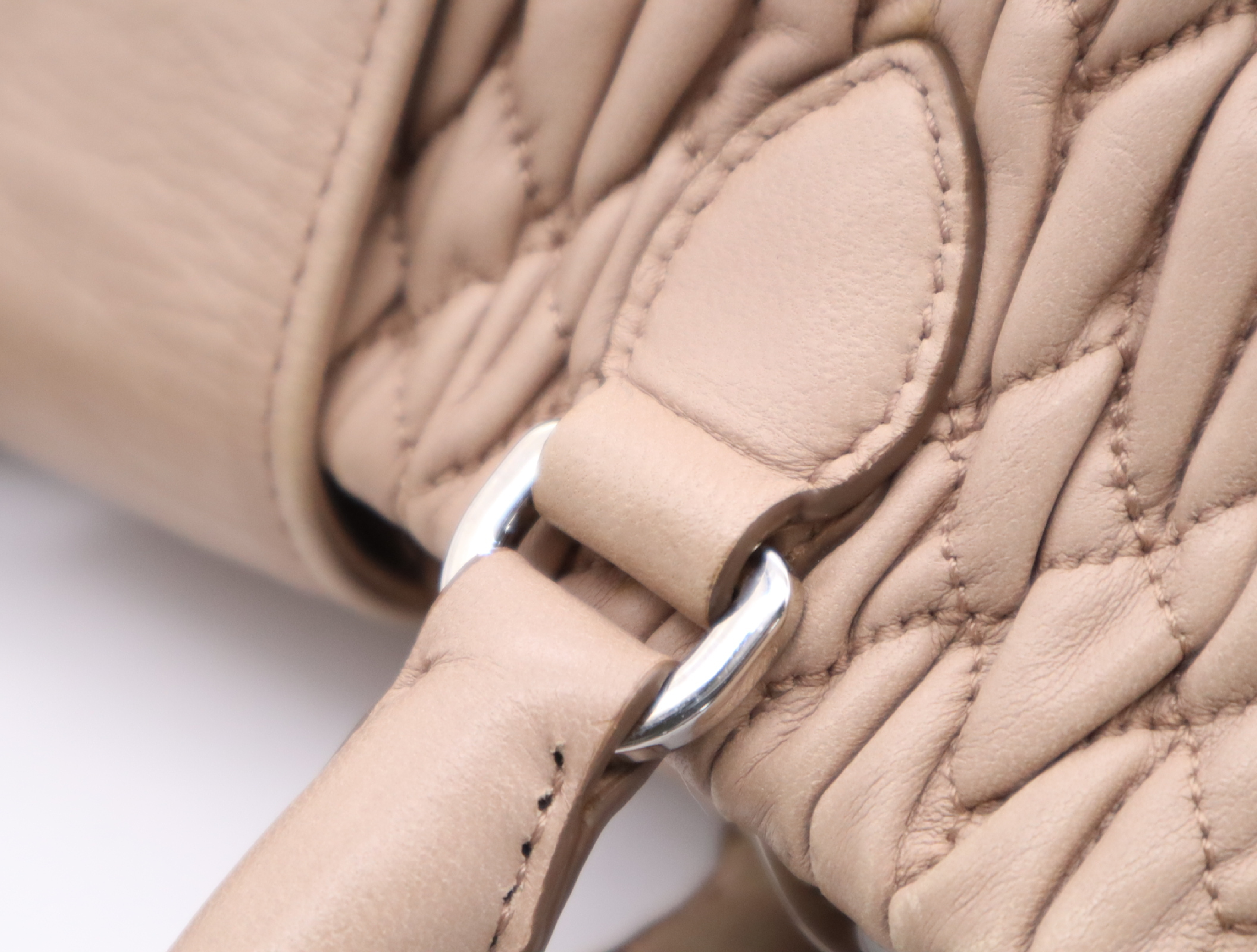 Leather Handbag, Pink, Silver Hardware, with Shoulder Strap — view 10