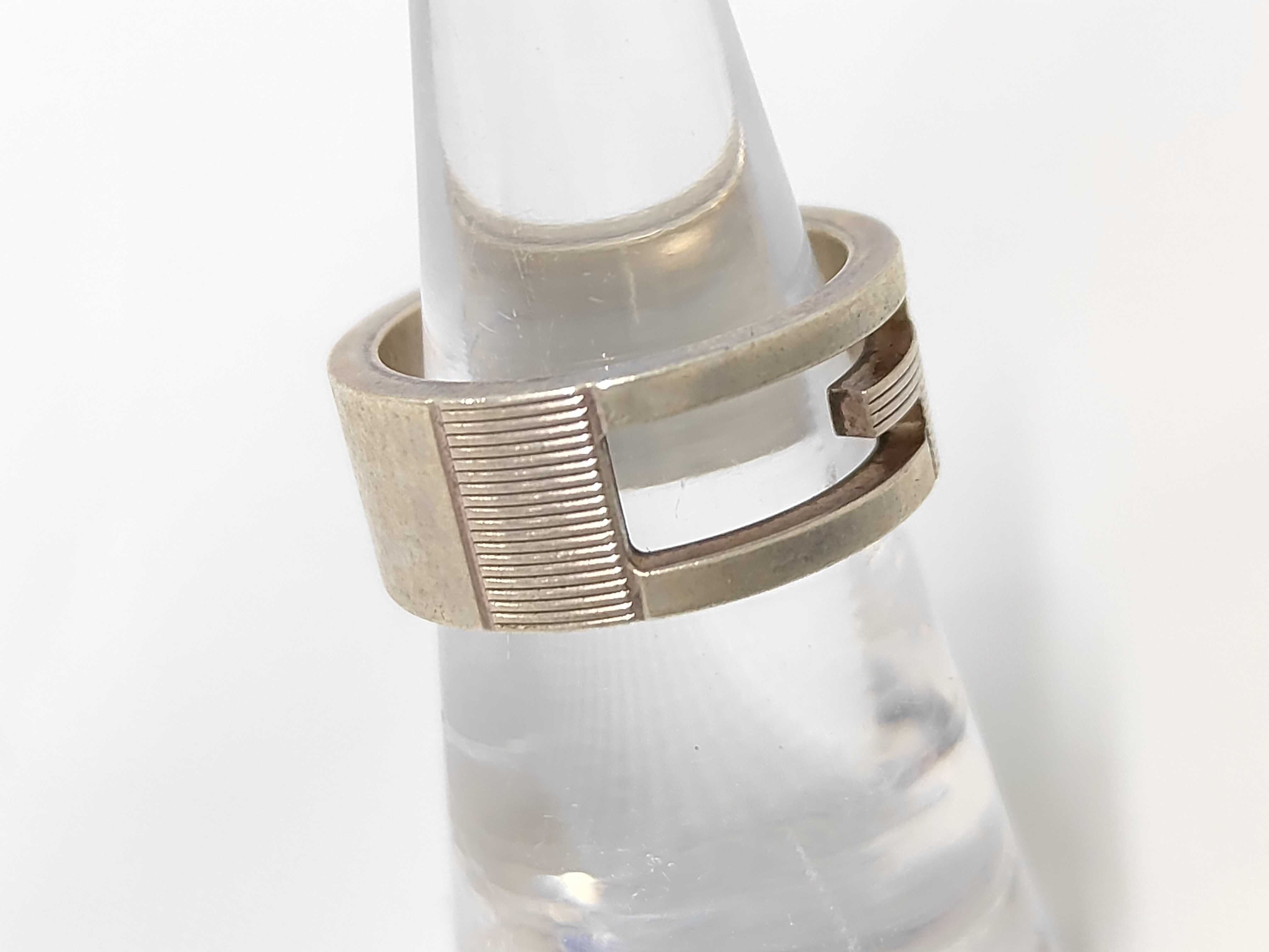 Branded G Ring, Sterling Silver 925, Size 10 — view 3