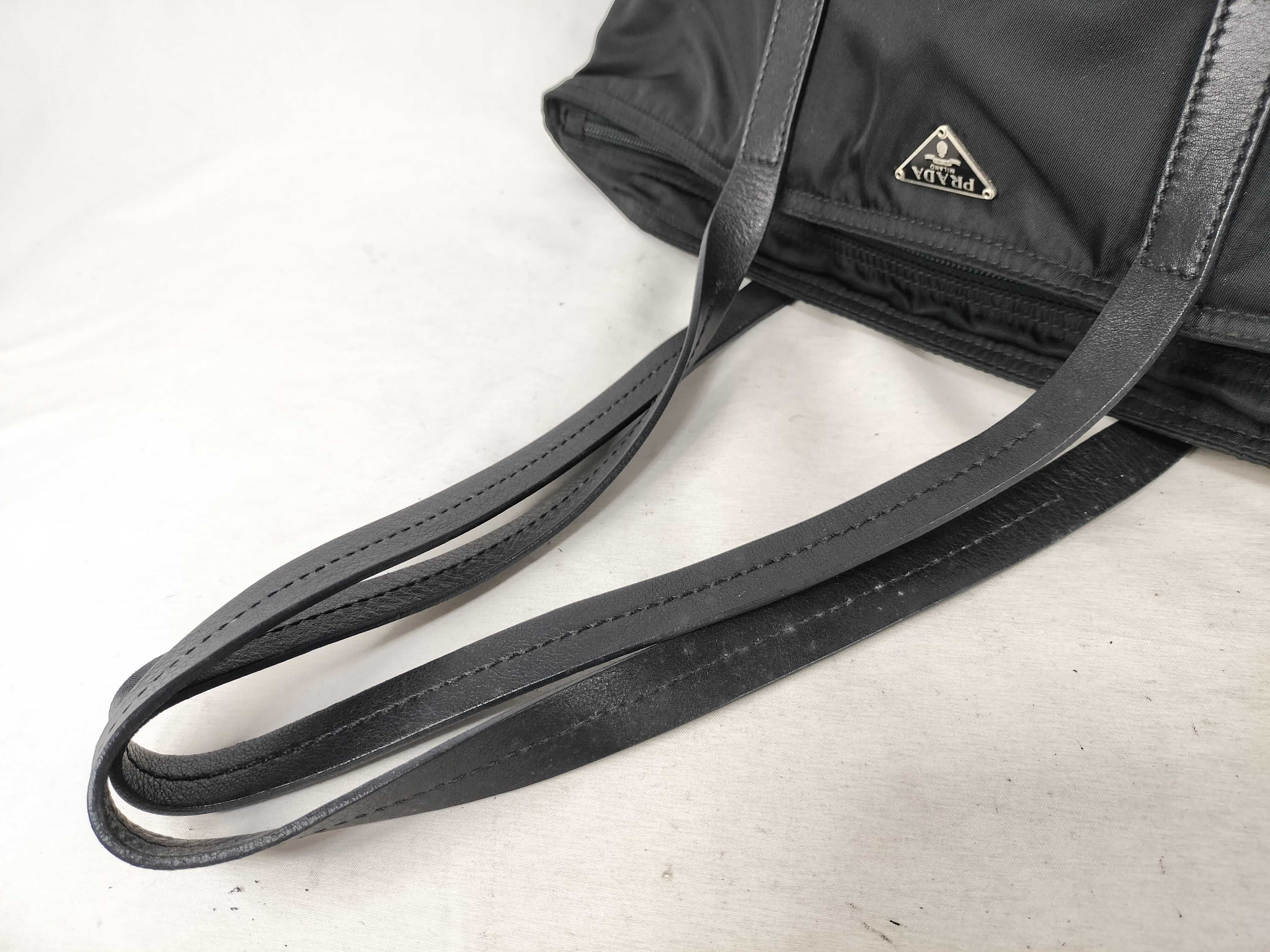 Nylon Prada Triangle Logo Nylon Tote Bag — view 3