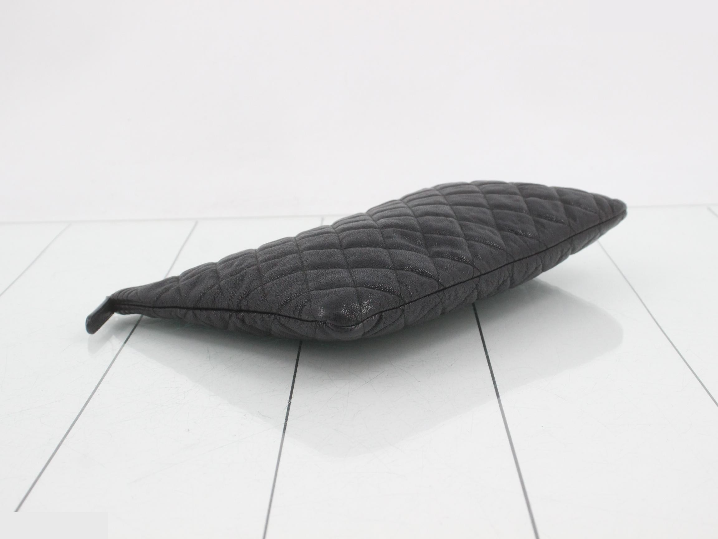 Boy Chanel Caviar Skin Clutch Bag, Black — view 5
