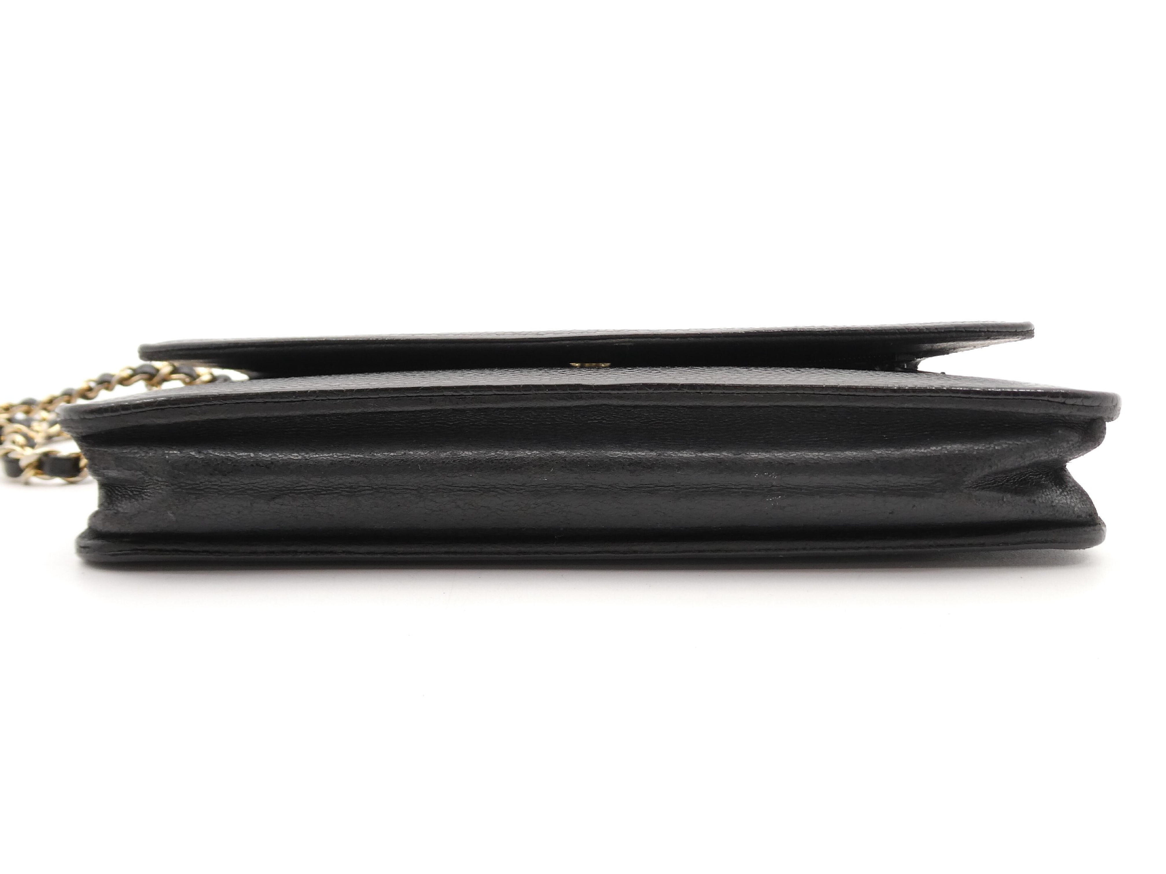 Caviar Skin Coco Mark Chain Wallet Shoulder Bag — view 5