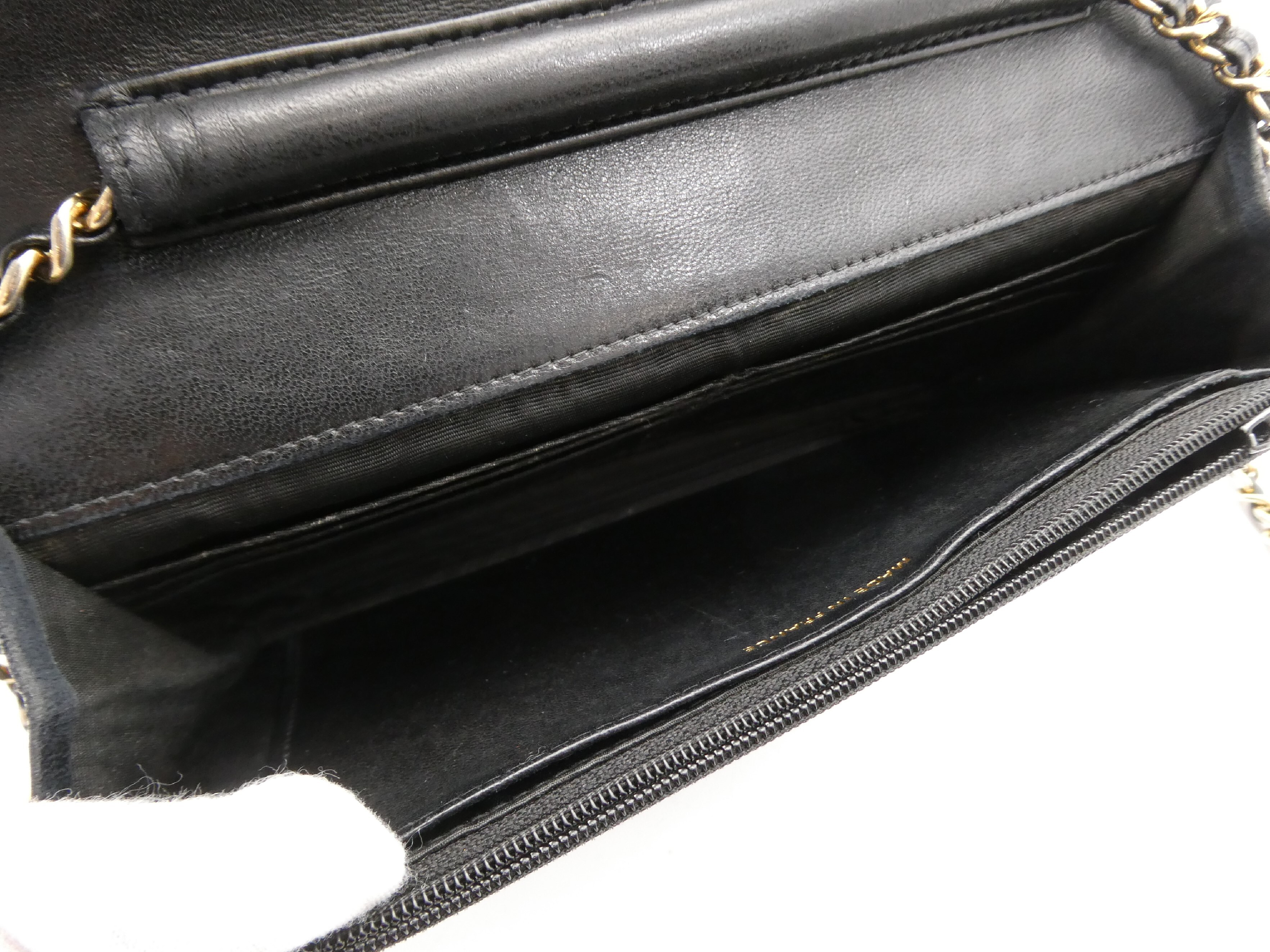 Caviar Skin Coco Mark Chain Wallet Shoulder Bag — view 7