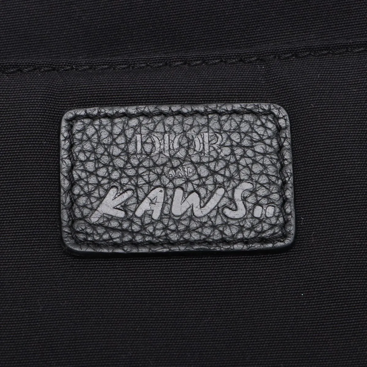 x KAWS Bee Nylon x Leather Backpack/Rucksack, Black — view 10